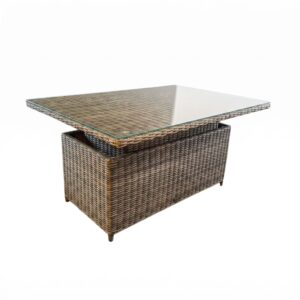 Adjustable rattan dining table JENNY from Rengard