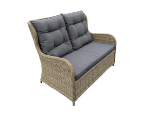 Rengard ADELE Rattan 2 Seater Garden Sofa with Thick Cushions