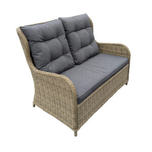 Rengard ADELE Rattan 2 Seater Garden Sofa with Thick Cushions