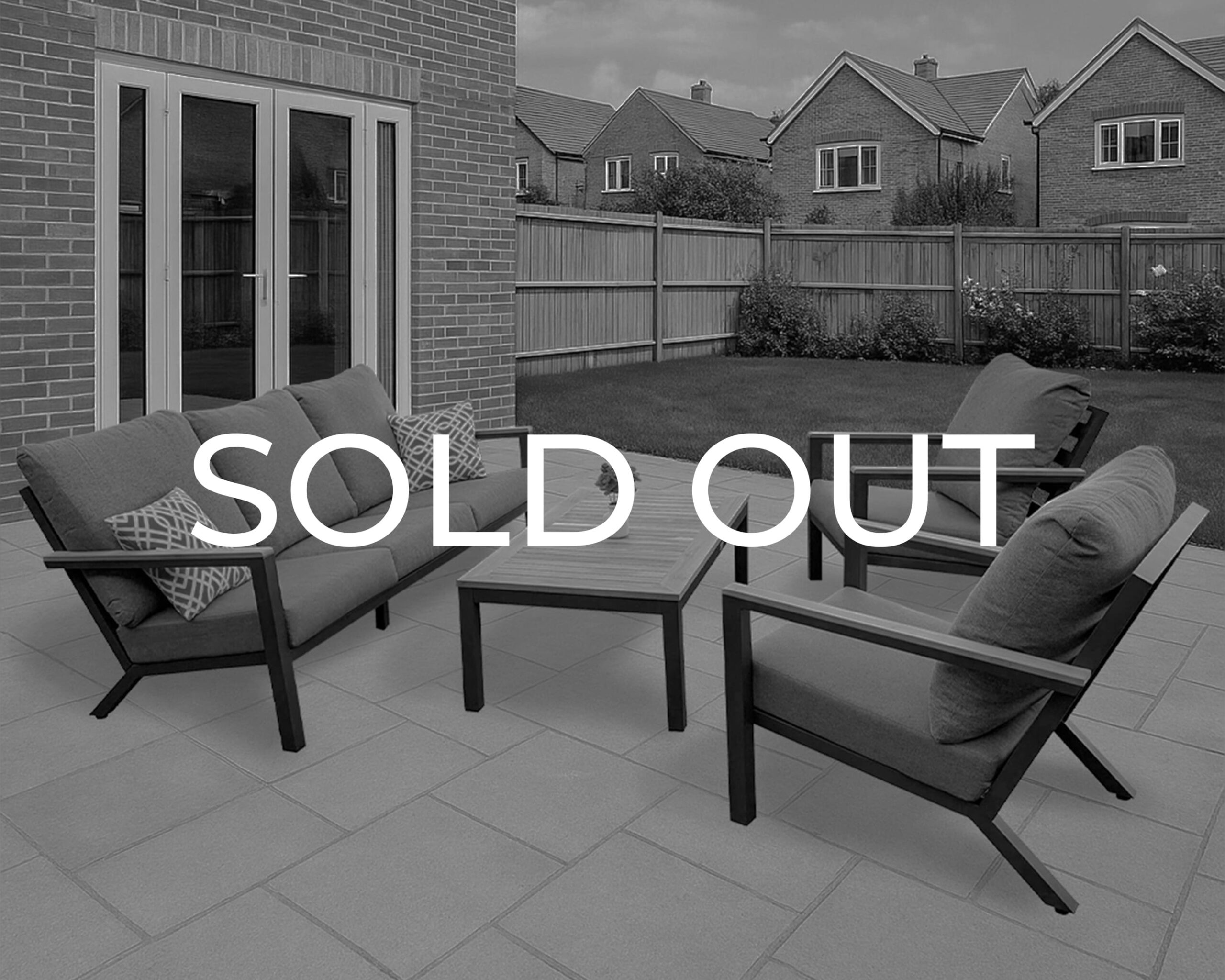 EX-DISPLAY Rengard LILIS Aluminium Teak Wood 3 Seater Sofa Lounge Set with 2 Armchairs and Coffee Table