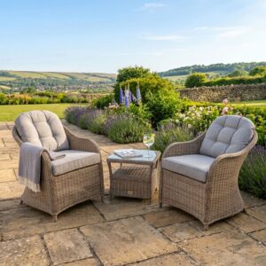 rengard amy rattan bistro set with a coffee side table