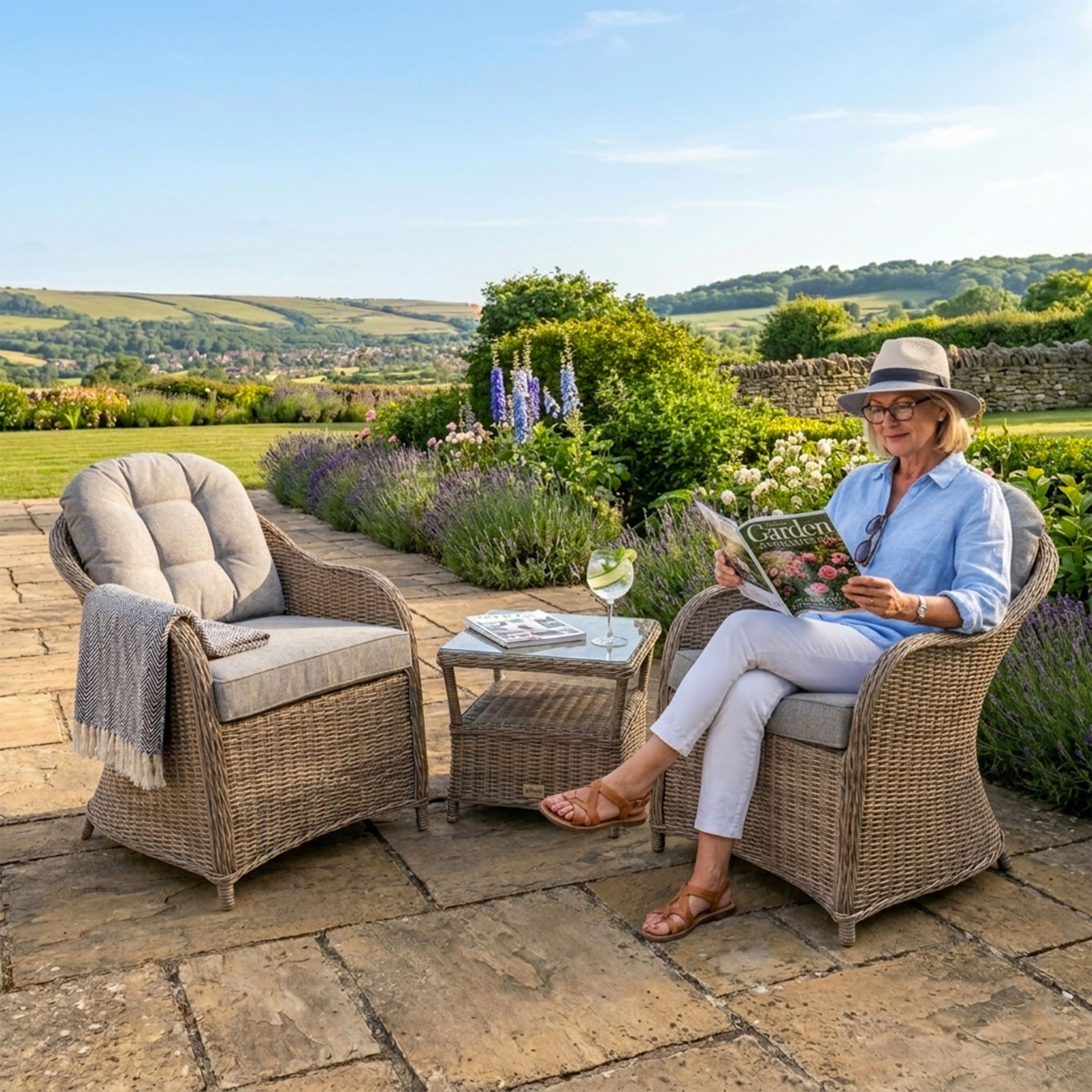 rengard outdoor garden rattan bistro set premium quality