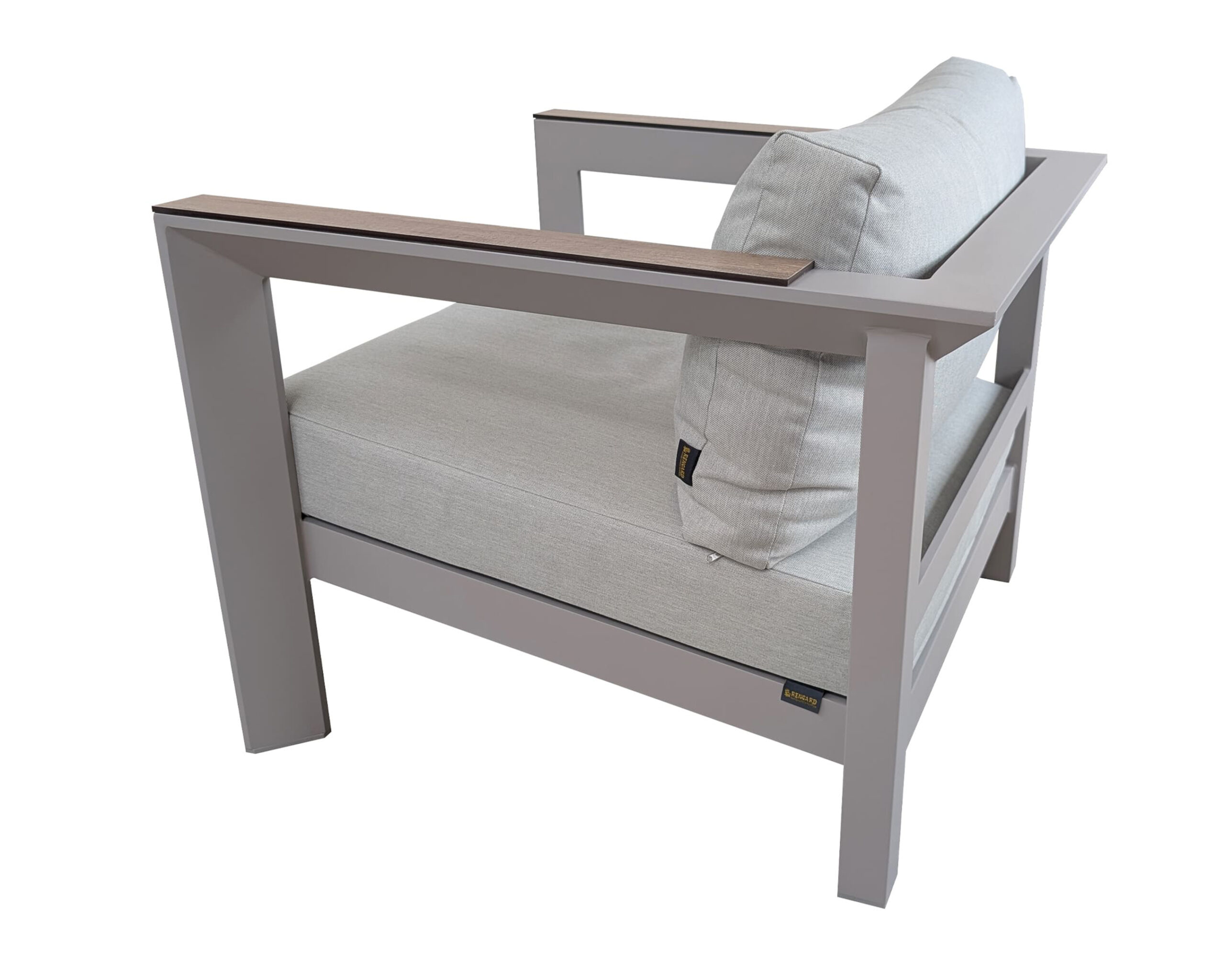 Rengard SAN FRANCISCO Aluminium 3 Seater Sofa Lounge Set with 2 Armchairs and HPL Coffee Table - Image 3