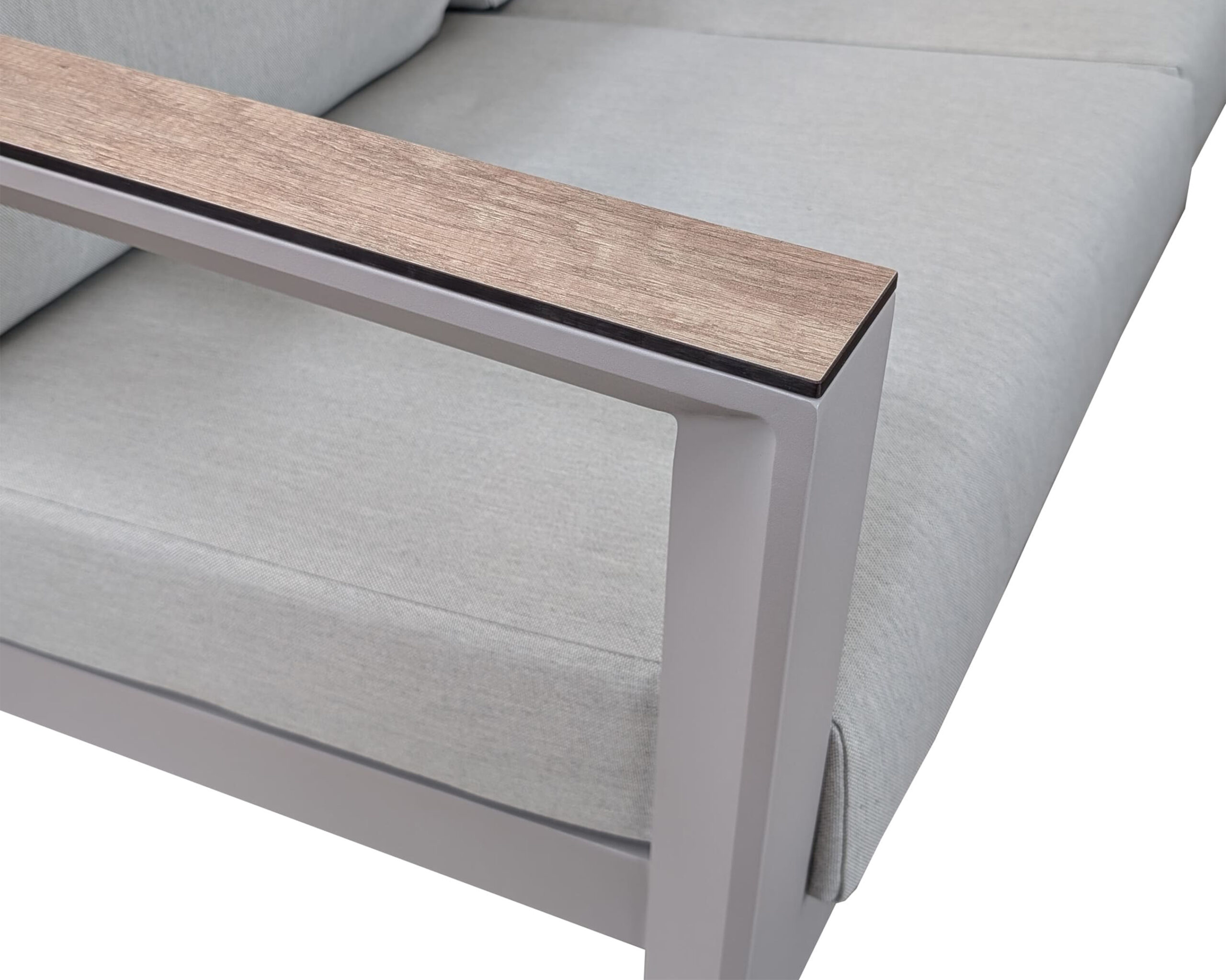 Rengard SAN FRANCISCO Aluminium 3 Seater Sofa Lounge Set with 2 Armchairs and HPL Coffee Table - Image 5