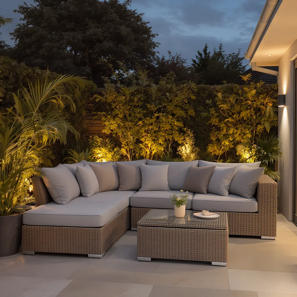 Patio Sets: Modular Rattan Corner Sofa for Stylish UK Gardens