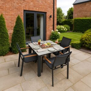 RONA Aluminium compact garden and outdoor square dining set