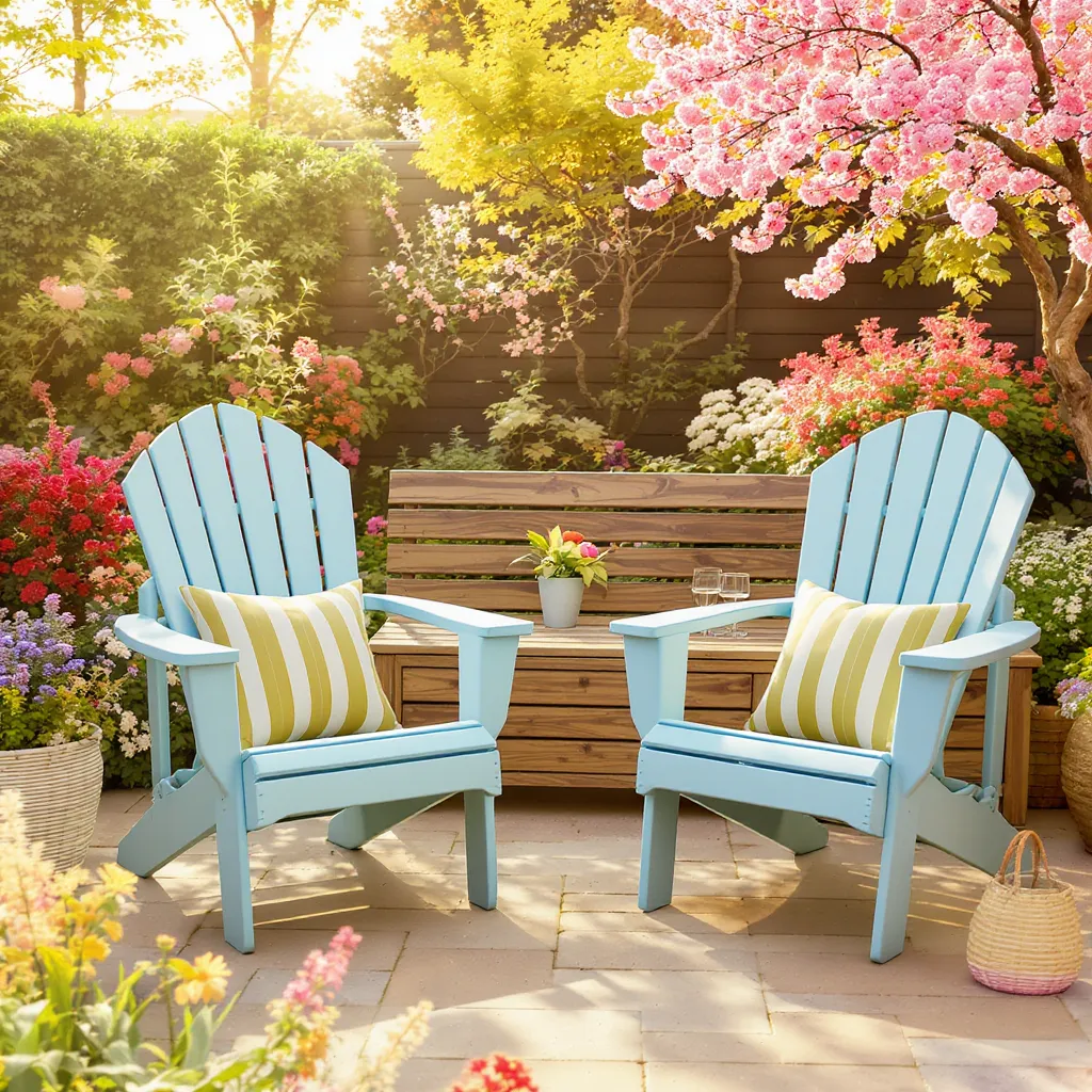 Adirondack chair and Bench