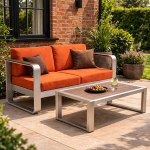 Rengard FAIRY garden sofa set in aluminium and wpc finish