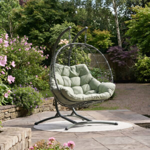 CALMO Green Outdoor Double Hanging Chair