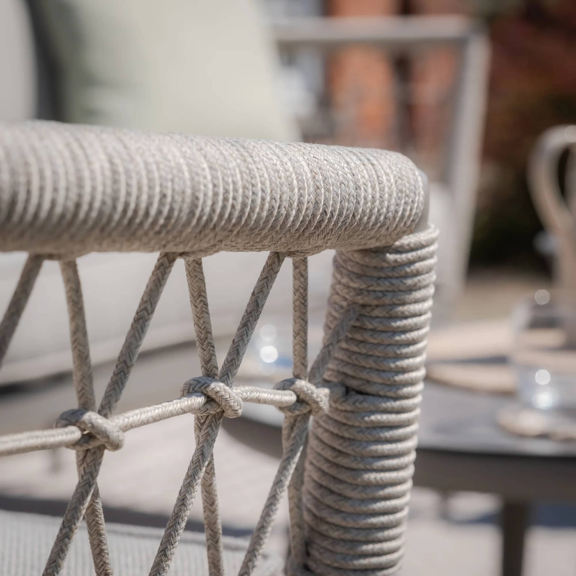 WALTZ Rope Weave 2 Seat Sofa Set - Cool Linen - Image 3