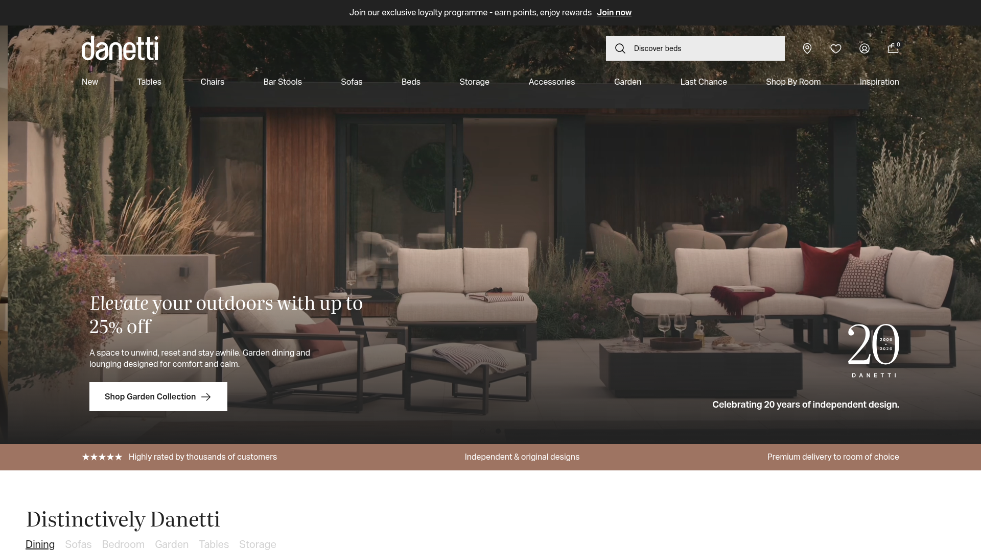 2. Danetti Homepage