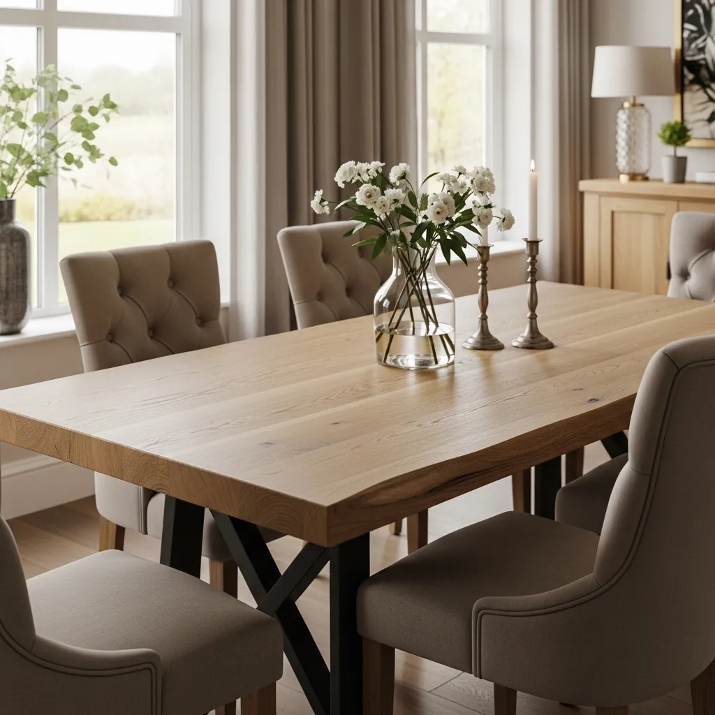 Oak dining room interior