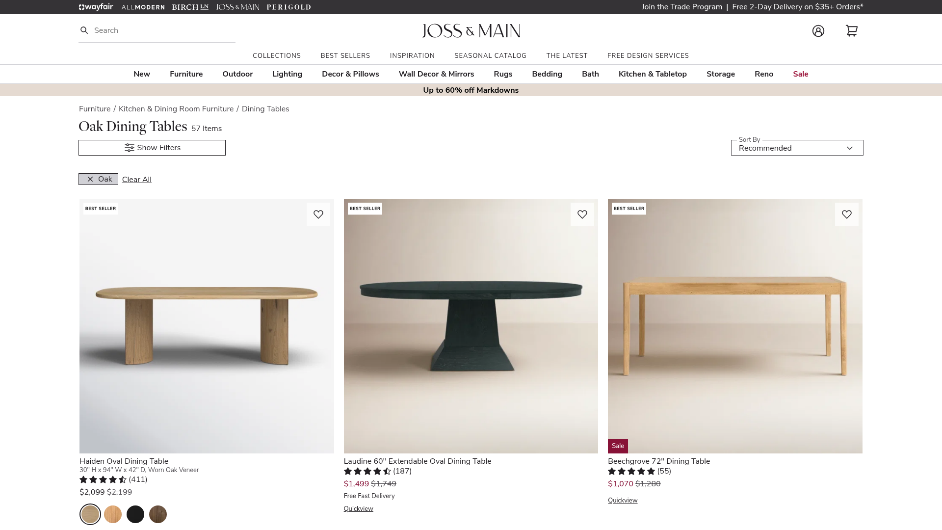 4. Joss & Main Homepage