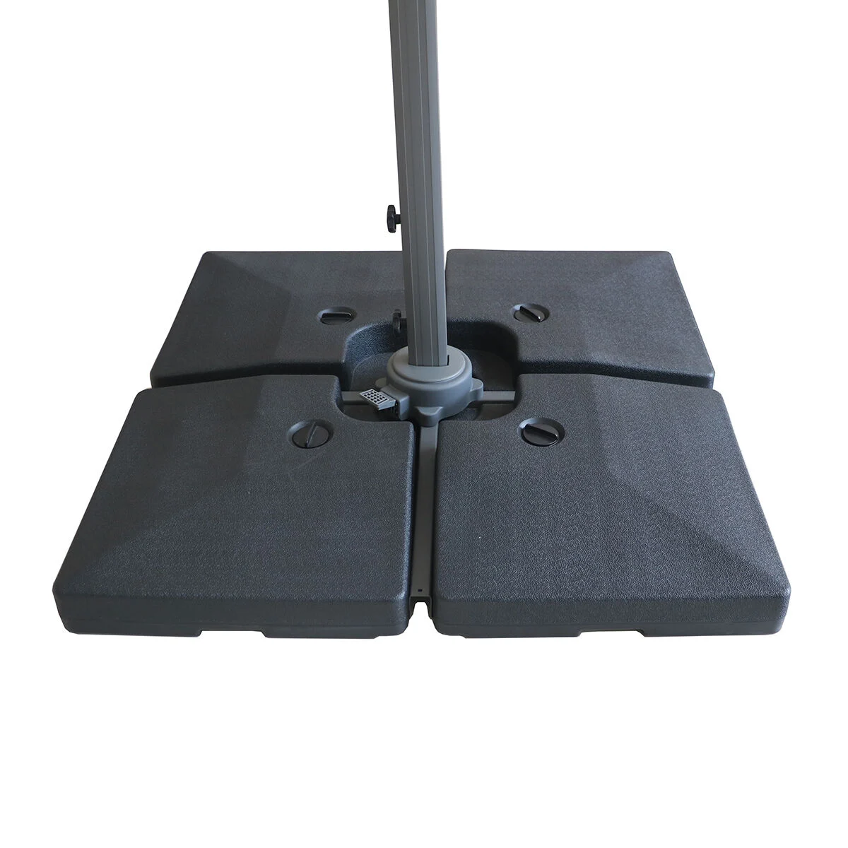 PORTO Square Rotating Cantilever Garden Parasol with Base - Clay Beige - Image 7