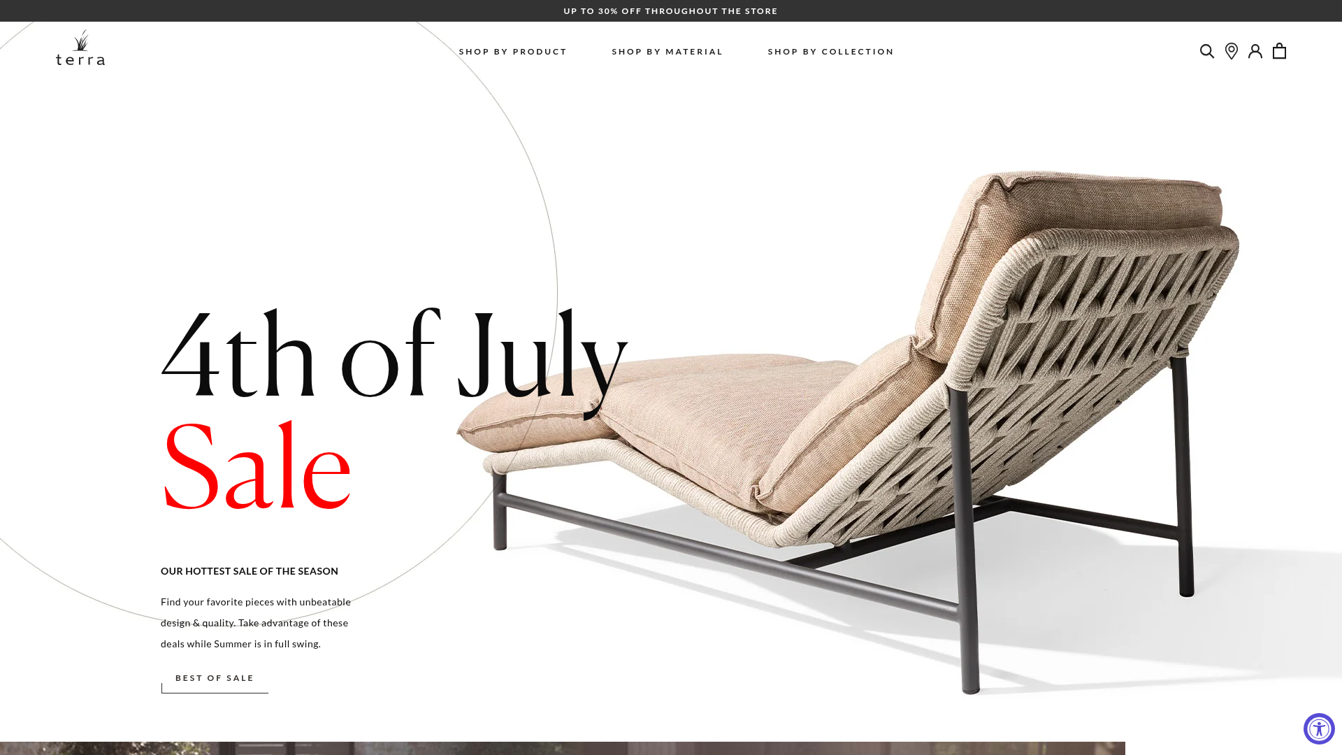 4. Terra Outdoor Living Homepage