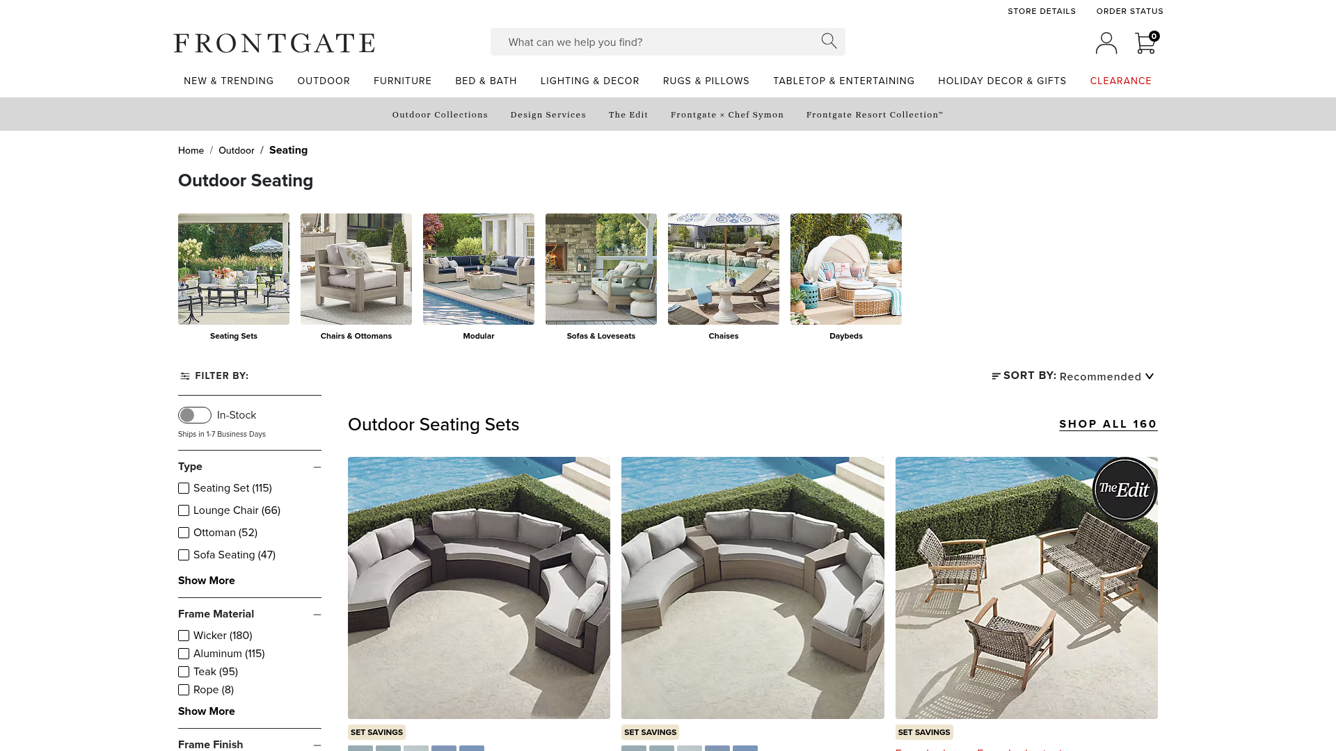 2. Frontgate Homepage
