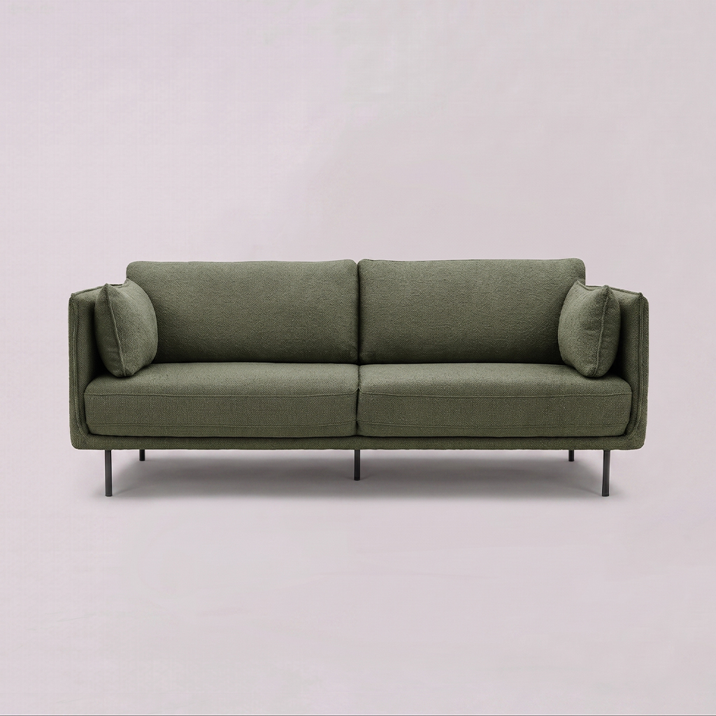 rengard langham green boucle sofa for home and interior lounging