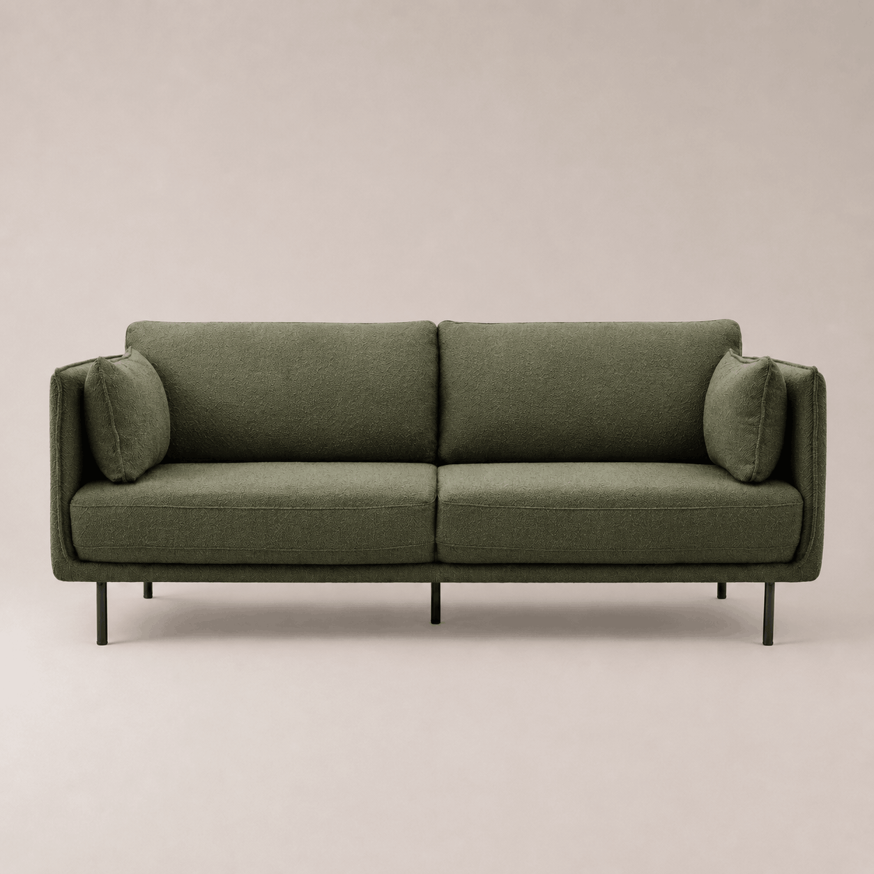 rengard langham green boucle sofa for home and interior lounging