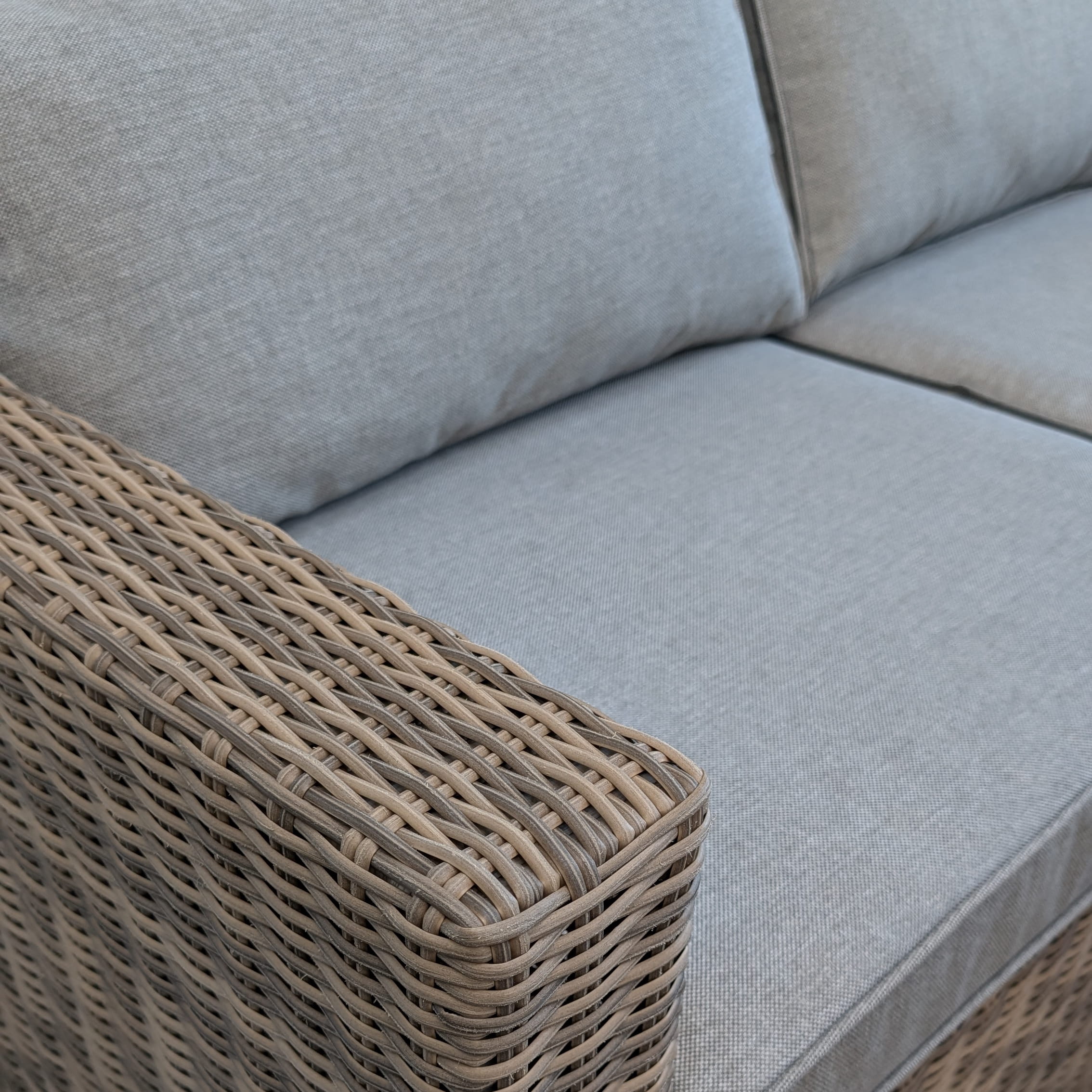 JENNY 2 Seater Rattan Sofa Set with Gas Fire Pit Table - Image 6