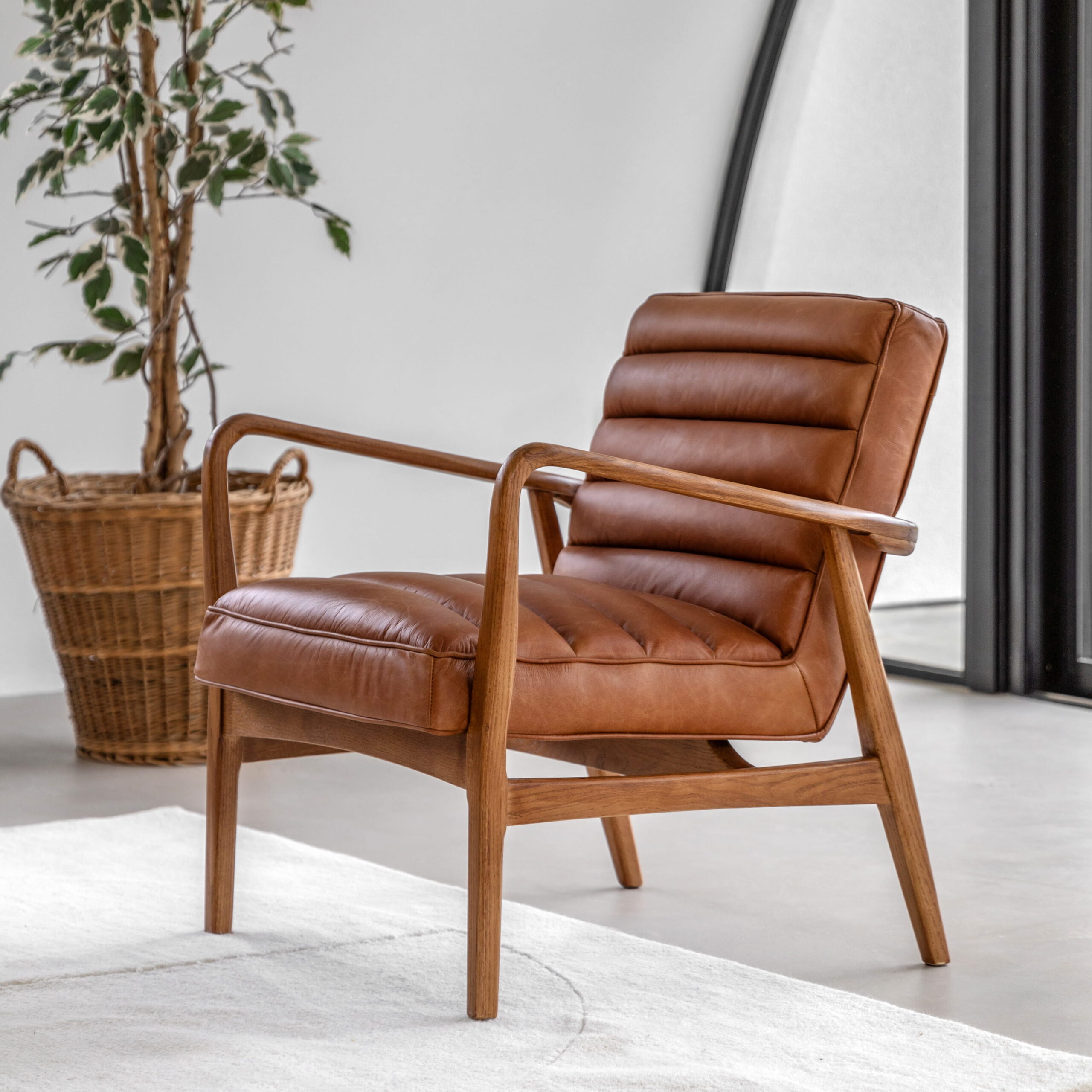 Camden Vintage Brown Armchair - Image 2