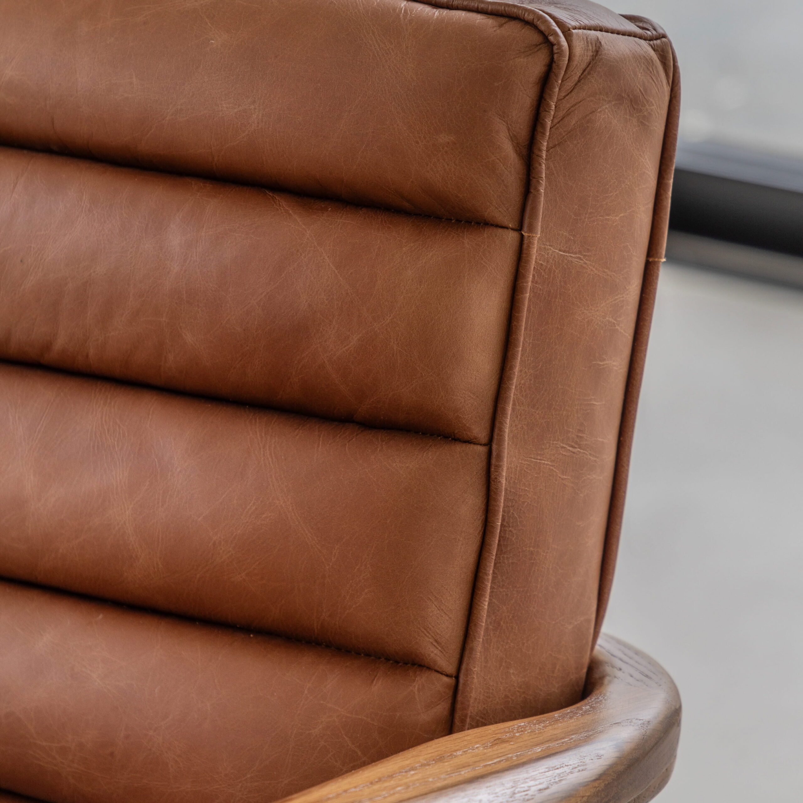 Camden Vintage Brown Armchair - Image 3