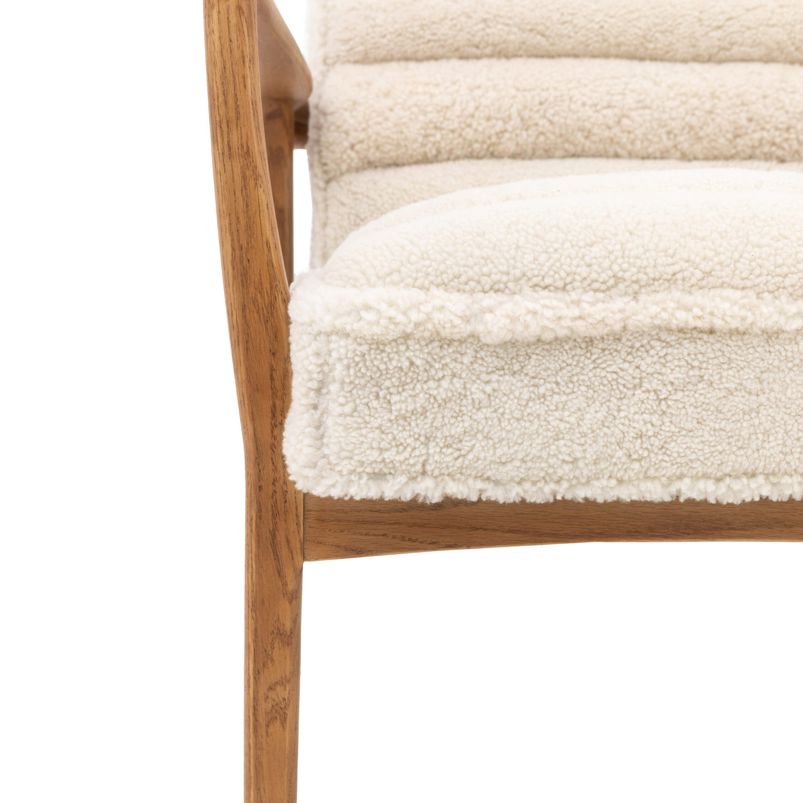 Camden Cream Sheepskin Armchair - Image 10