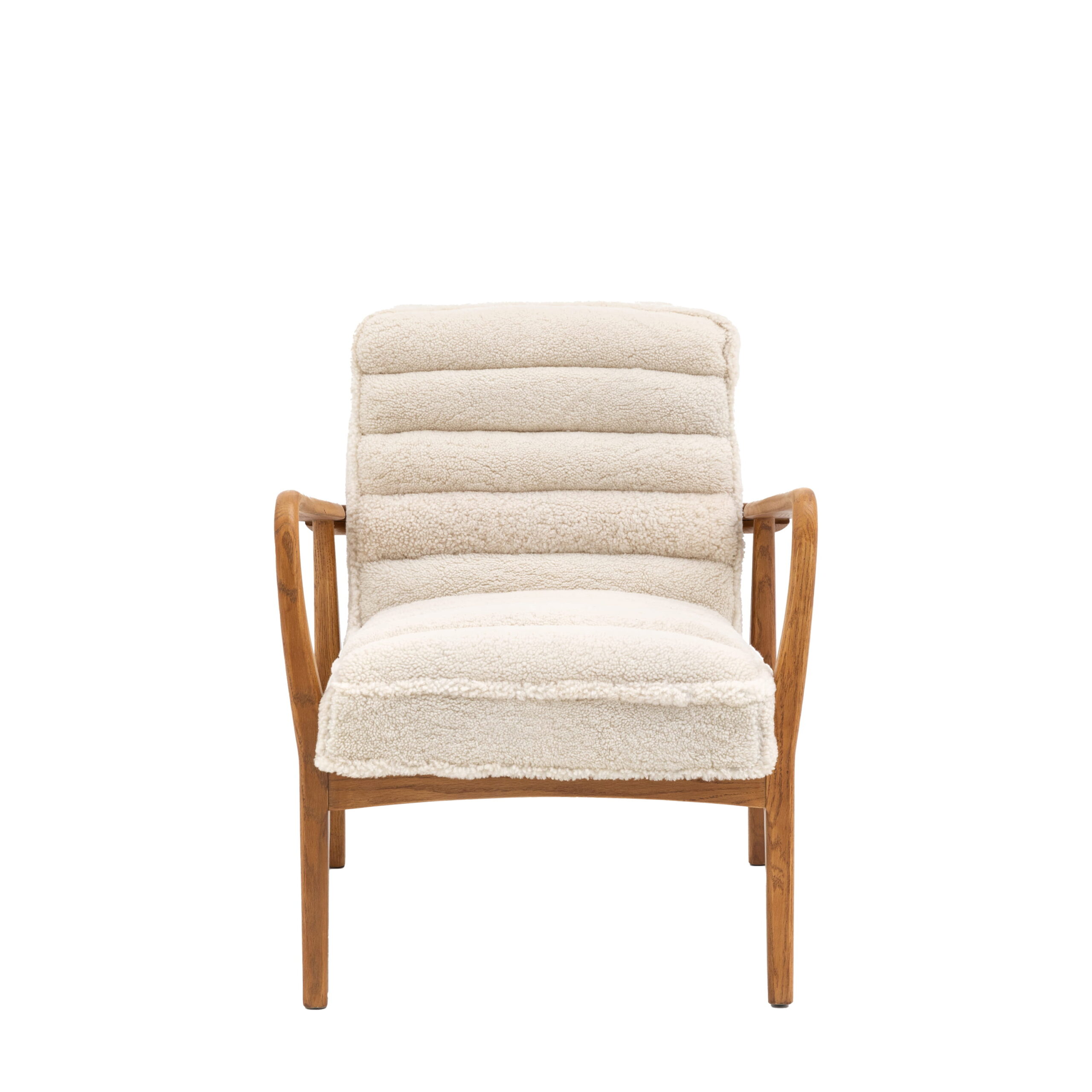 Camden Cream Sheepskin Armchair - Image 6