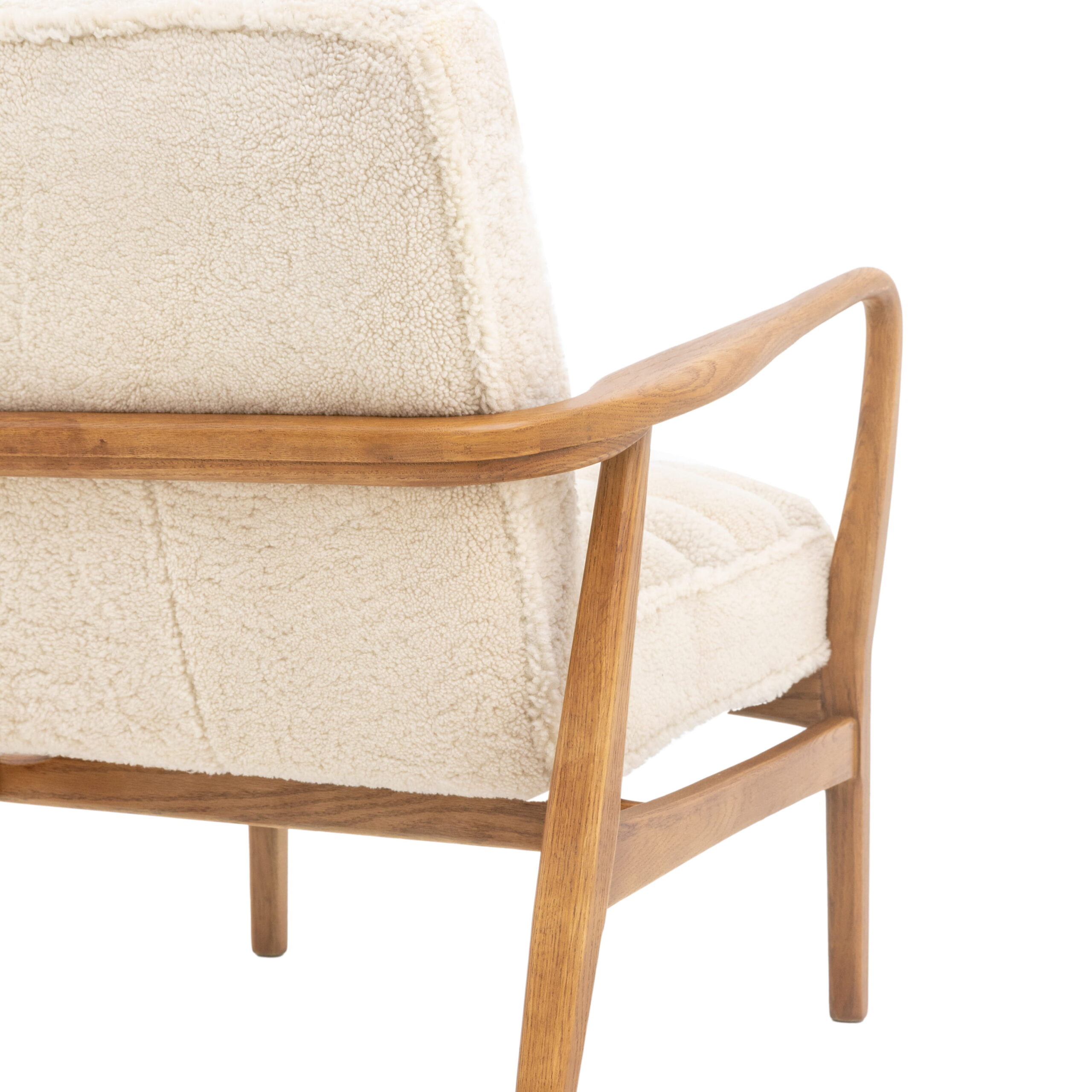 Camden Cream Sheepskin Armchair - Image 9