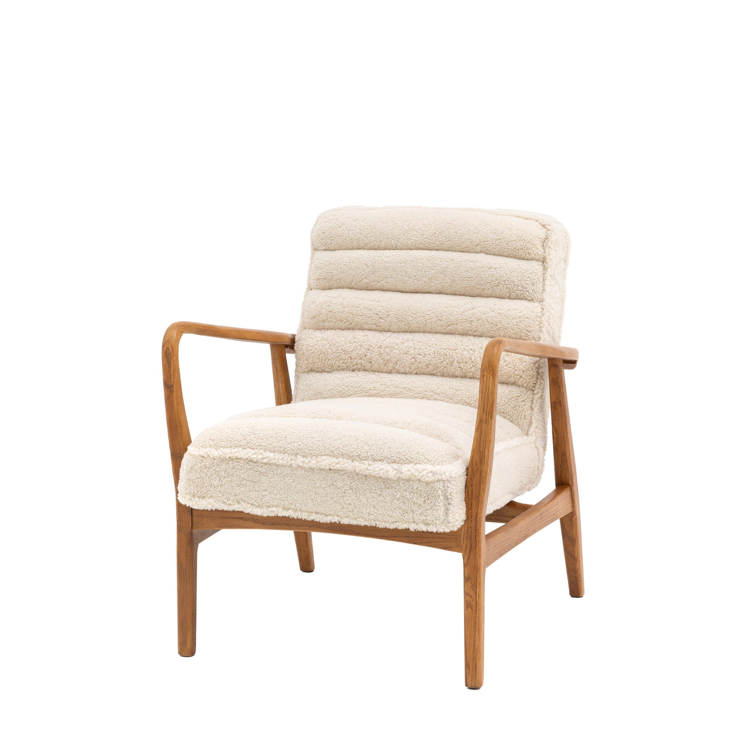 Camden Cream Sheepskin Armchair - Image 7