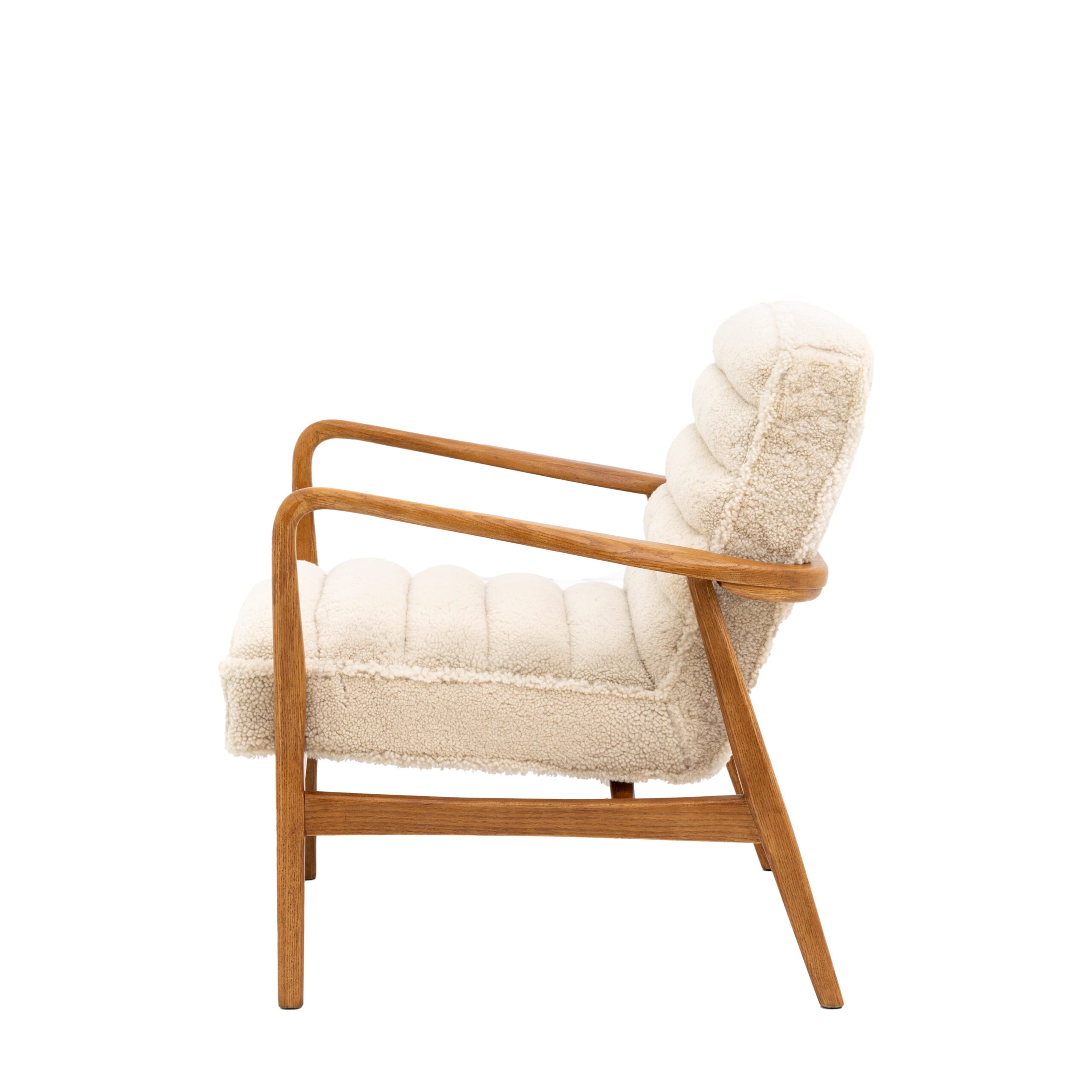 Camden Cream Sheepskin Armchair - Image 8