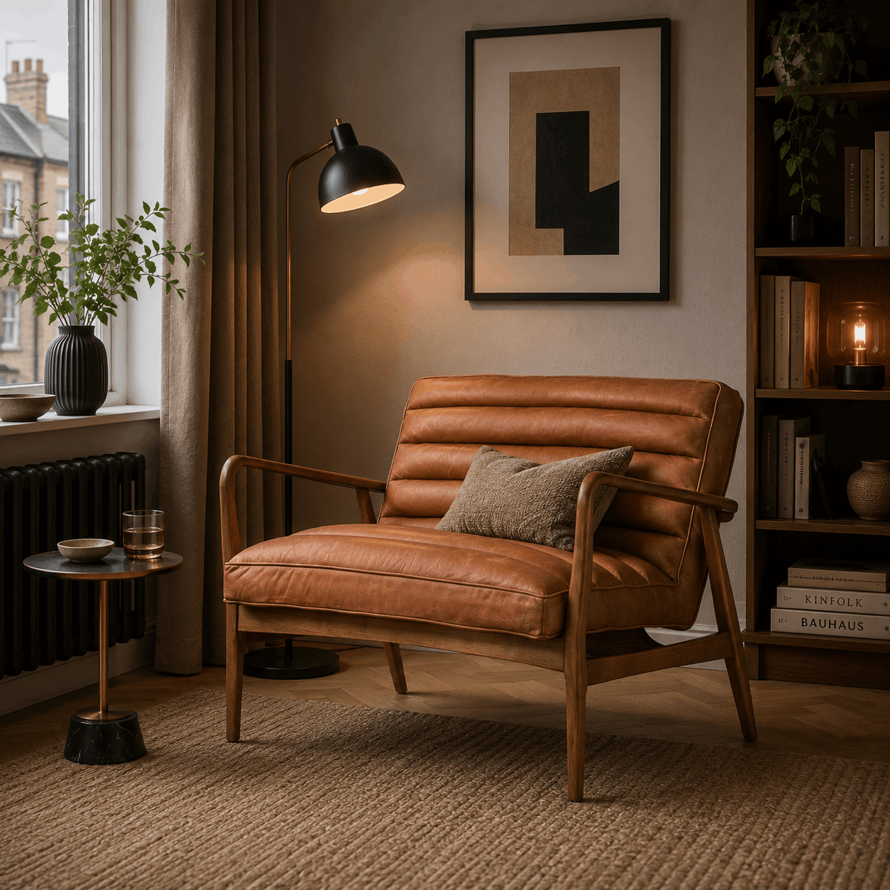 Camden Vintage Brown 2 Seater Sofa - Image 2