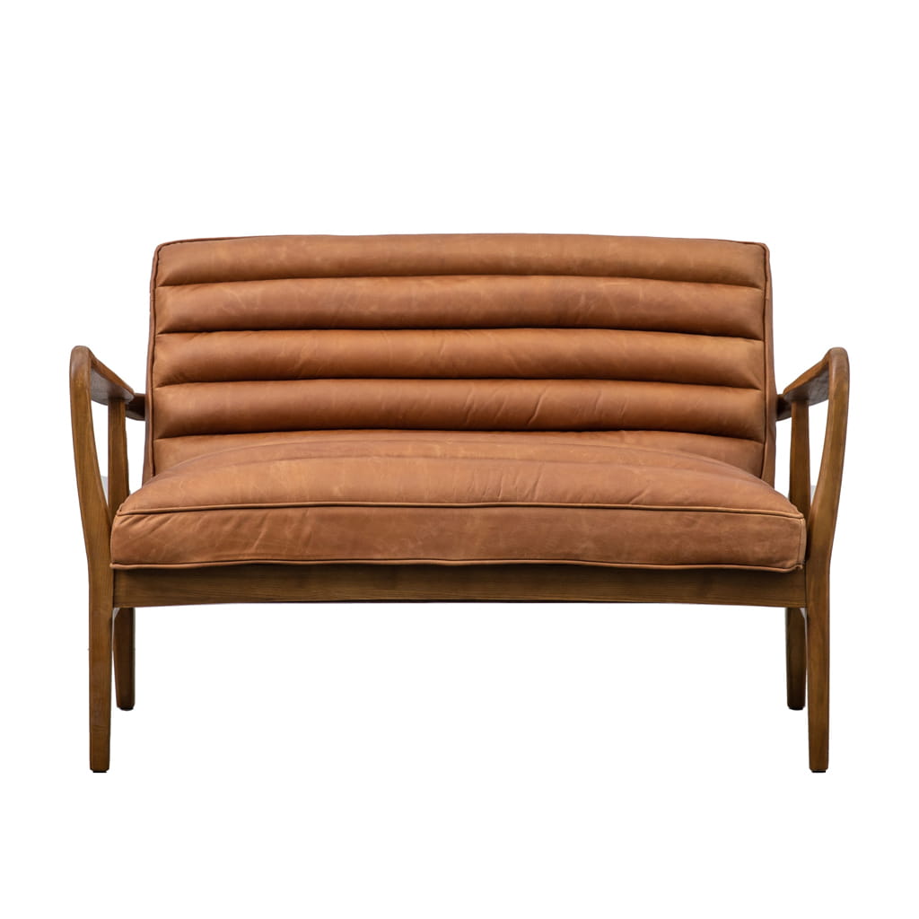Camden Vintage Brown 2 Seater Sofa - Image 3