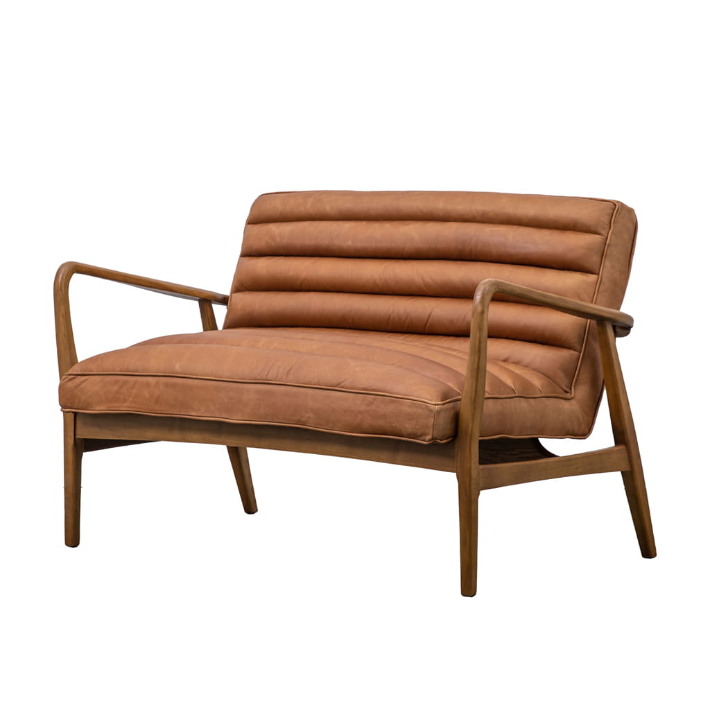 Camden Vintage Brown 2 Seater Sofa - Image 4