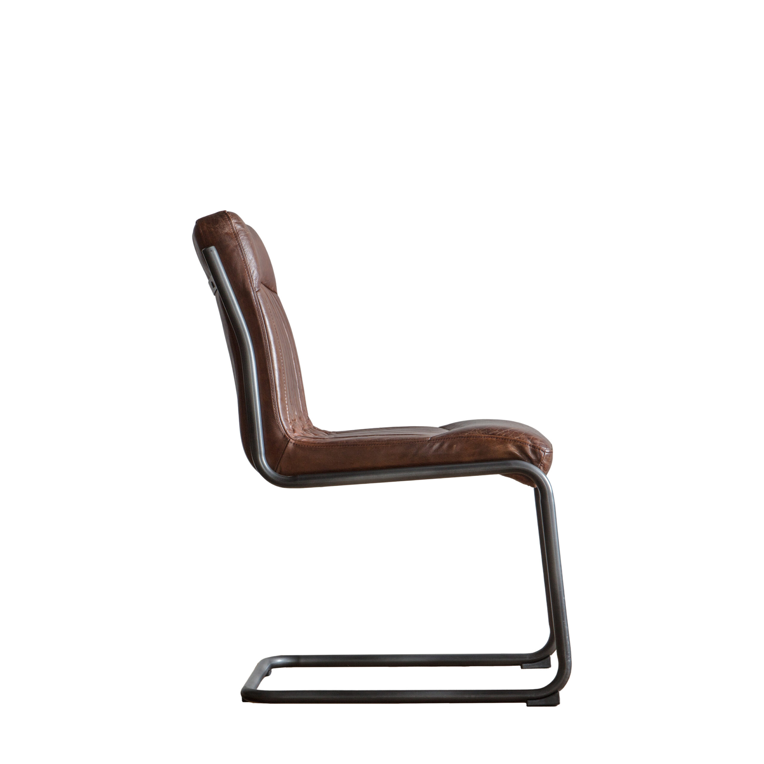 Portofino Brown Leather Dining Chair - Image 4