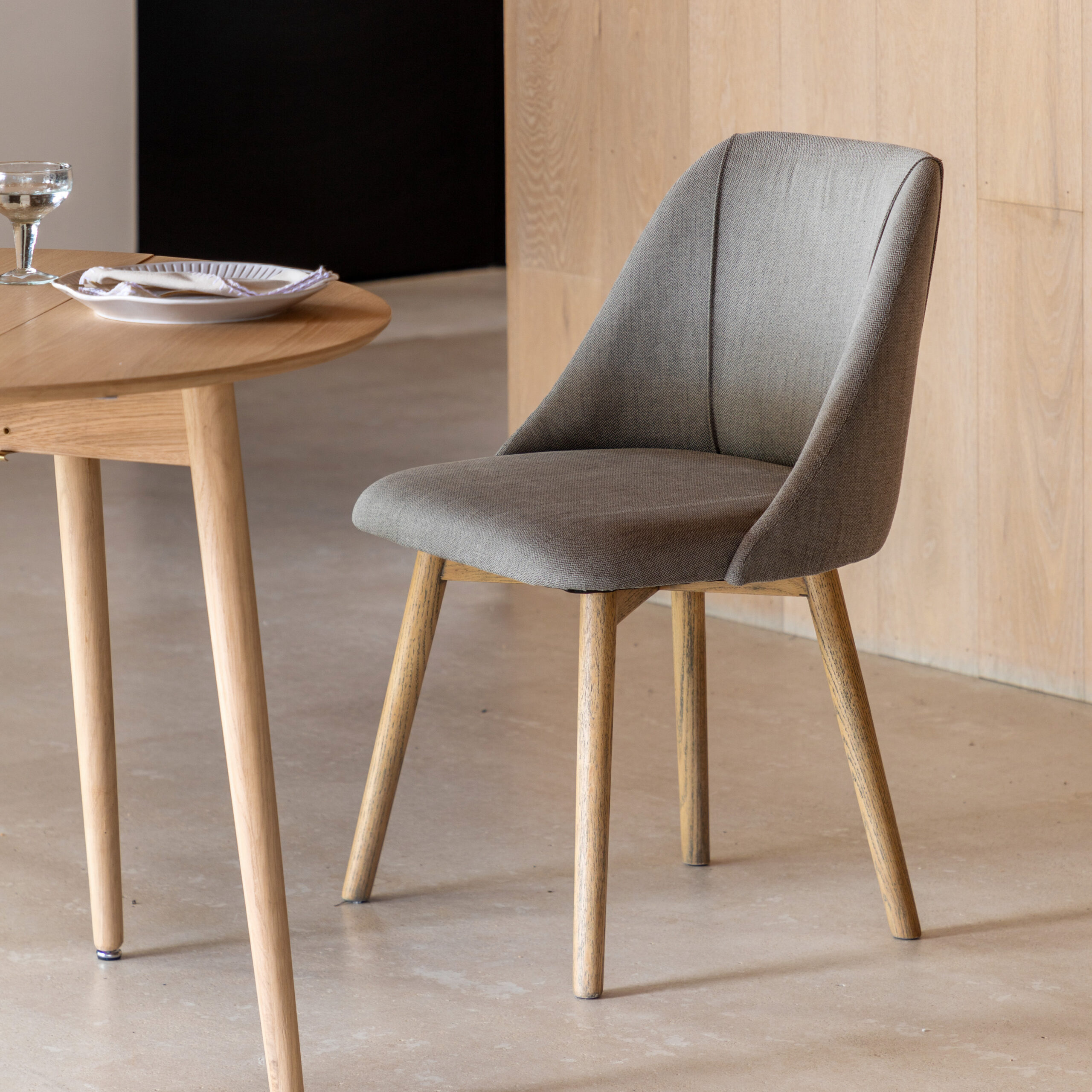 Emmett Slate Grey Dining Chairs - Set of 2 Chairs