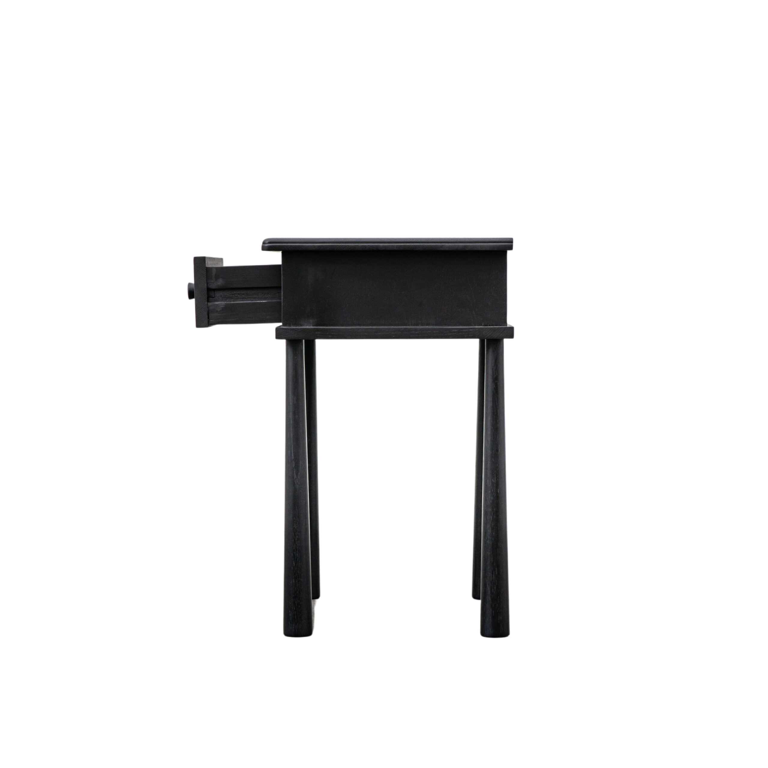 Oakley 1 Drawer Bedside Table Black - Image 6