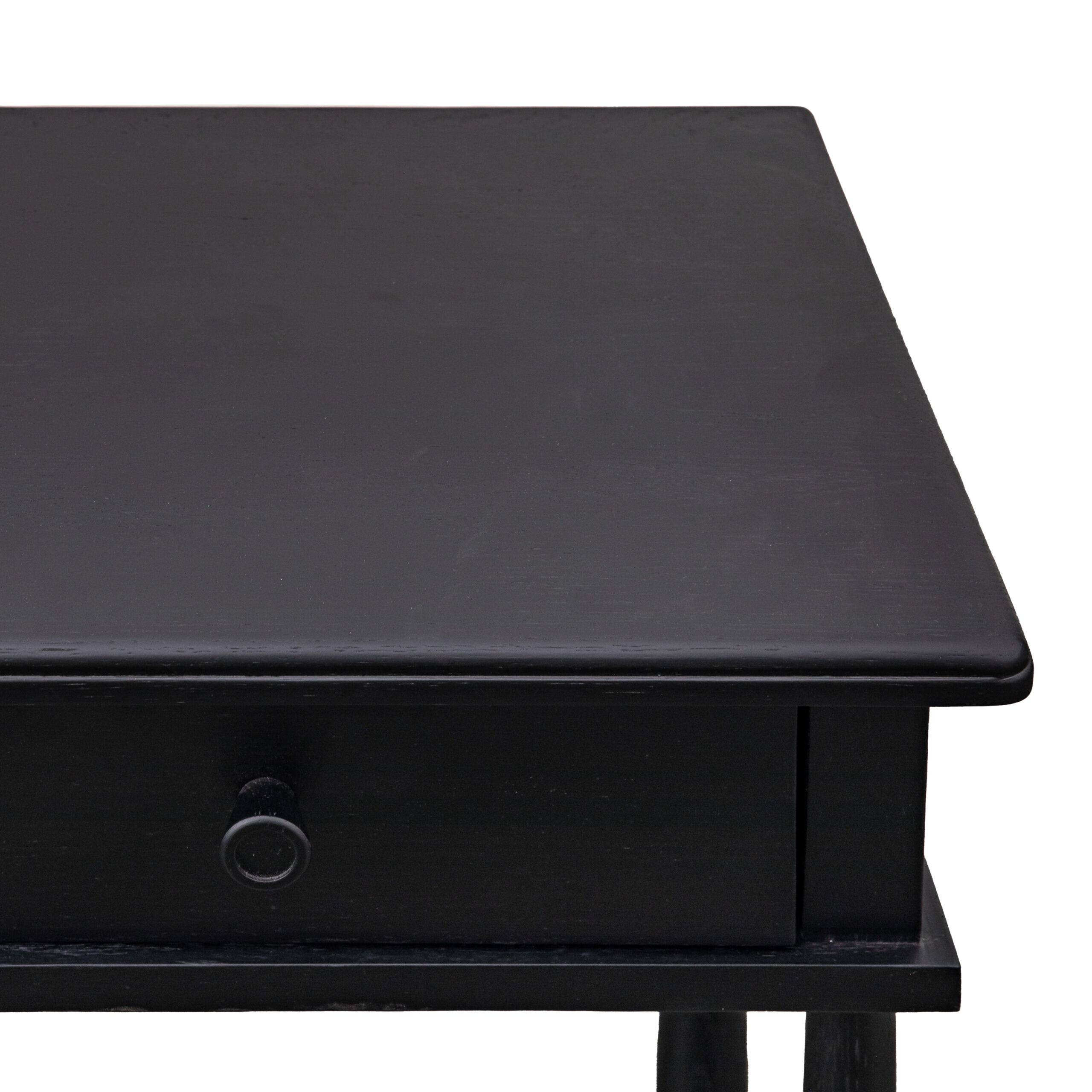 Oakley 1 Drawer Bedside Table Black - Image 8