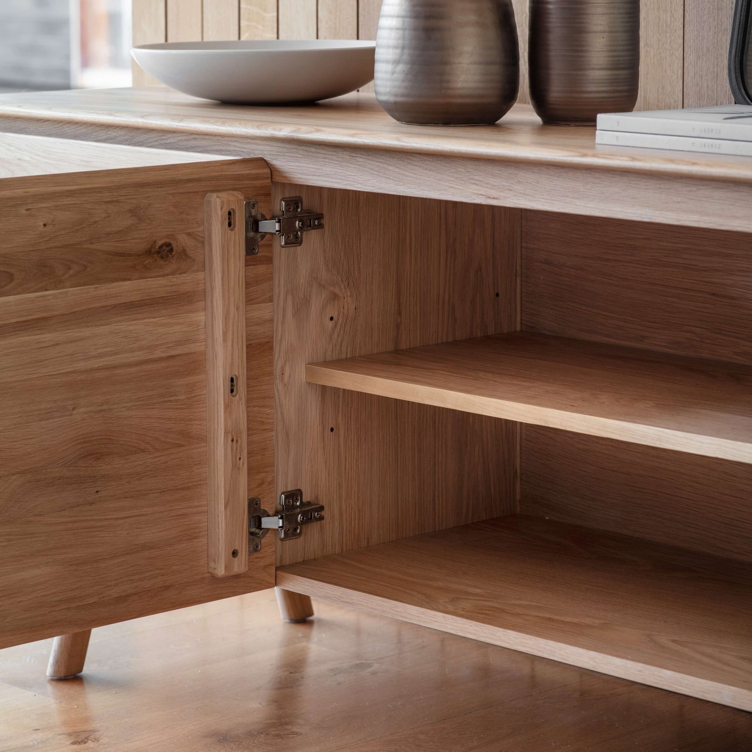 Toledo 2 Door 3 Drawer Sideboard Oak - Image 3
