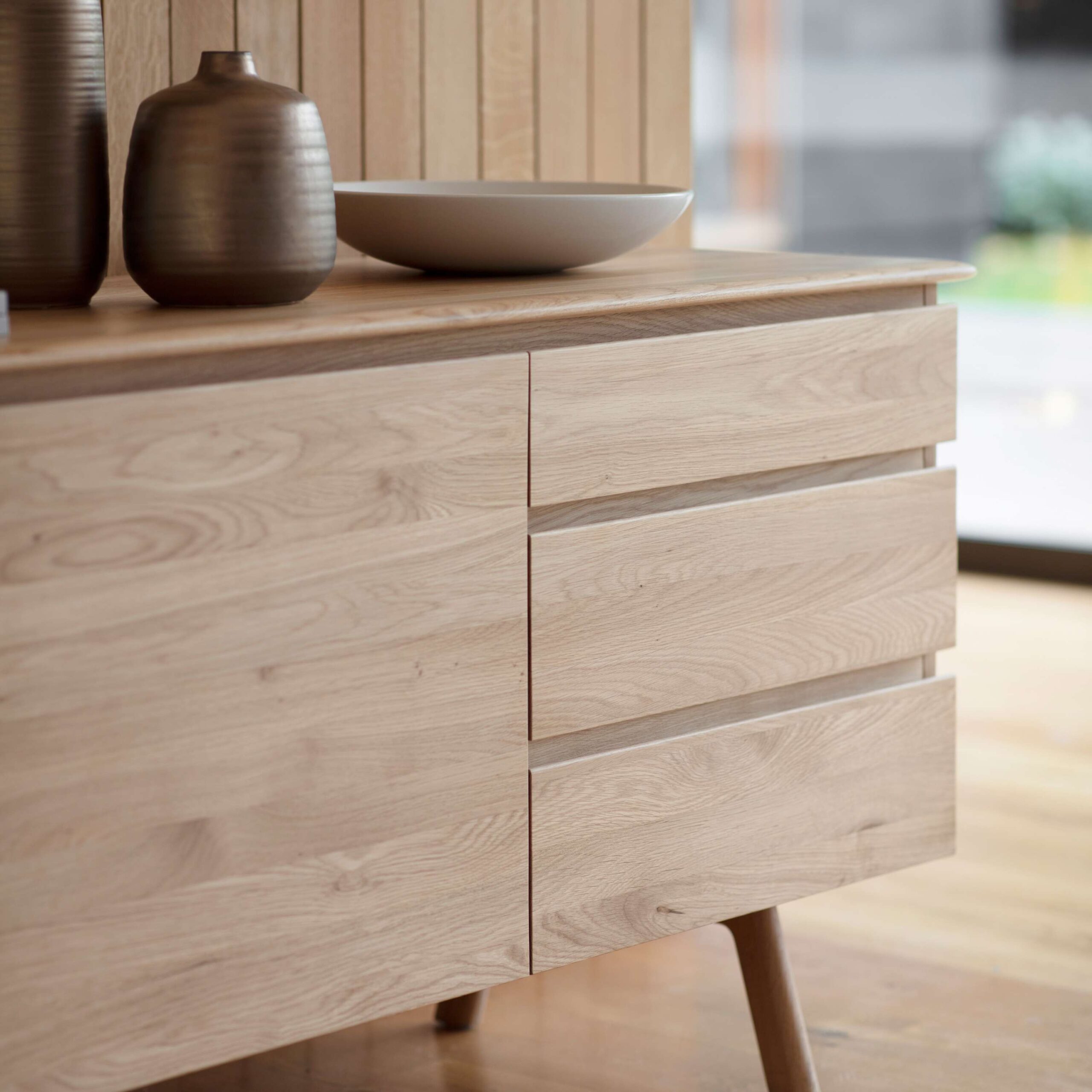 Toledo 2 Door 3 Drawer Sideboard Oak - Image 2