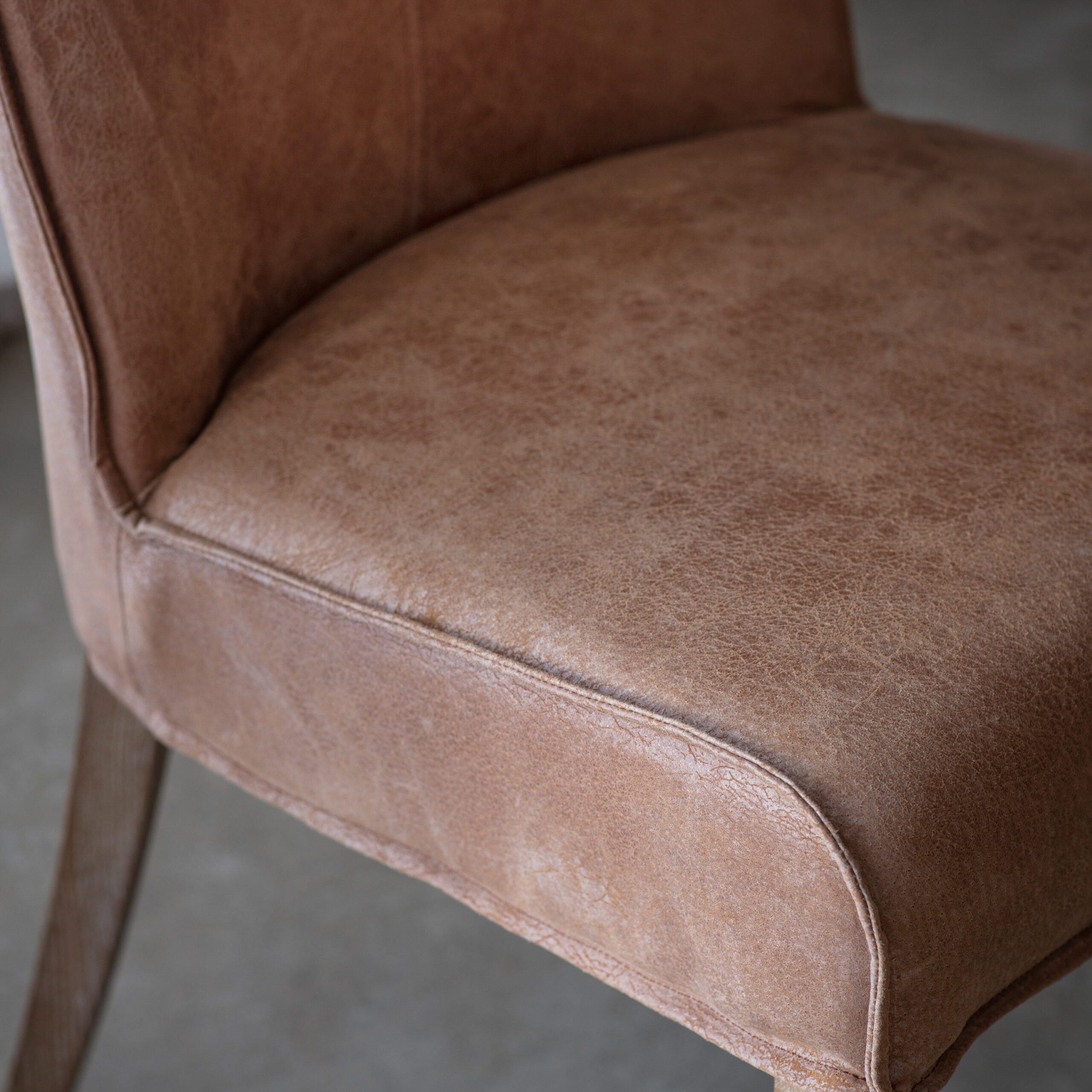 Whitby Brown Leather Dining Chairs - Set of 2 Chairs - Image 2