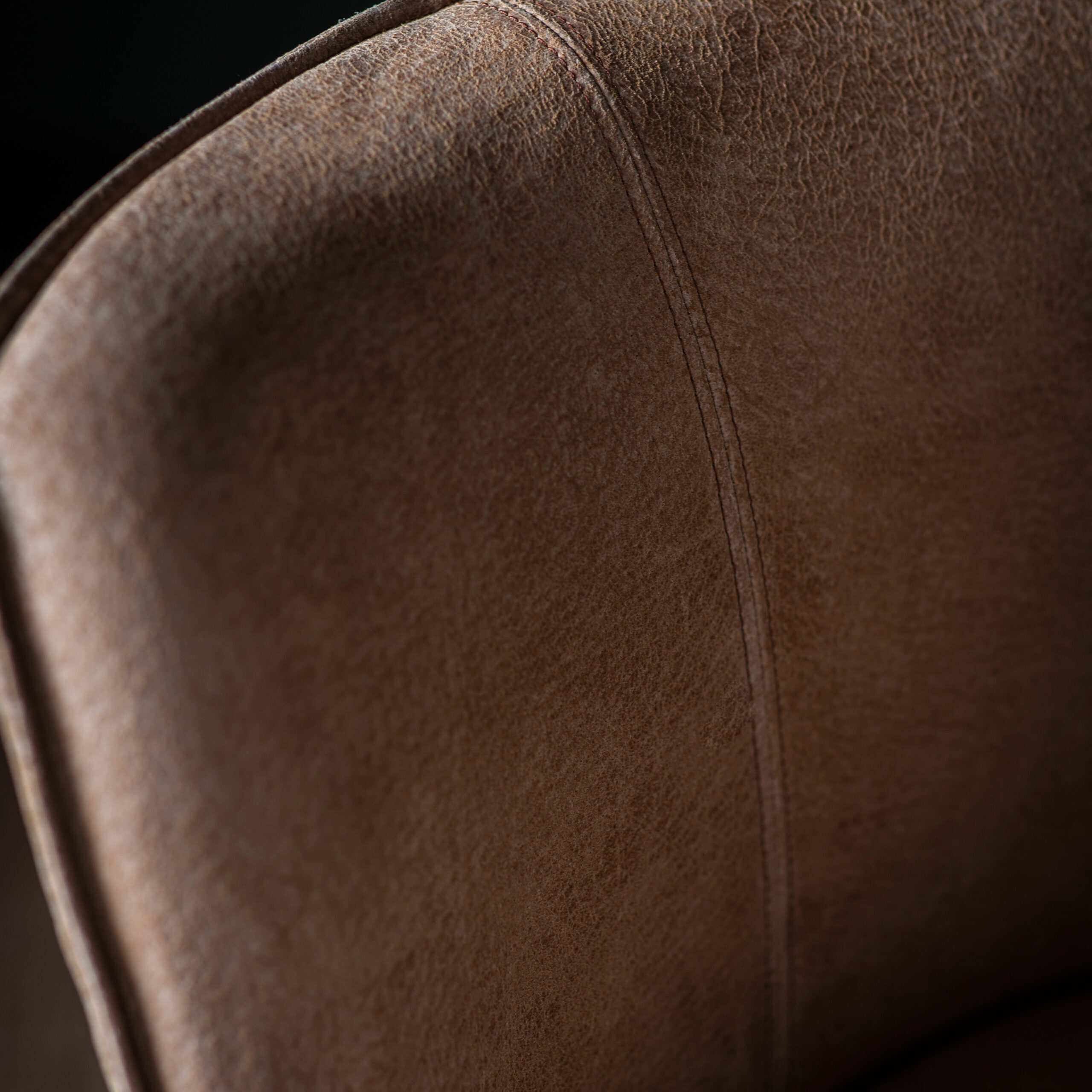 Whitby Brown Leather Dining Chairs - Set of 2 Chairs - Image 3