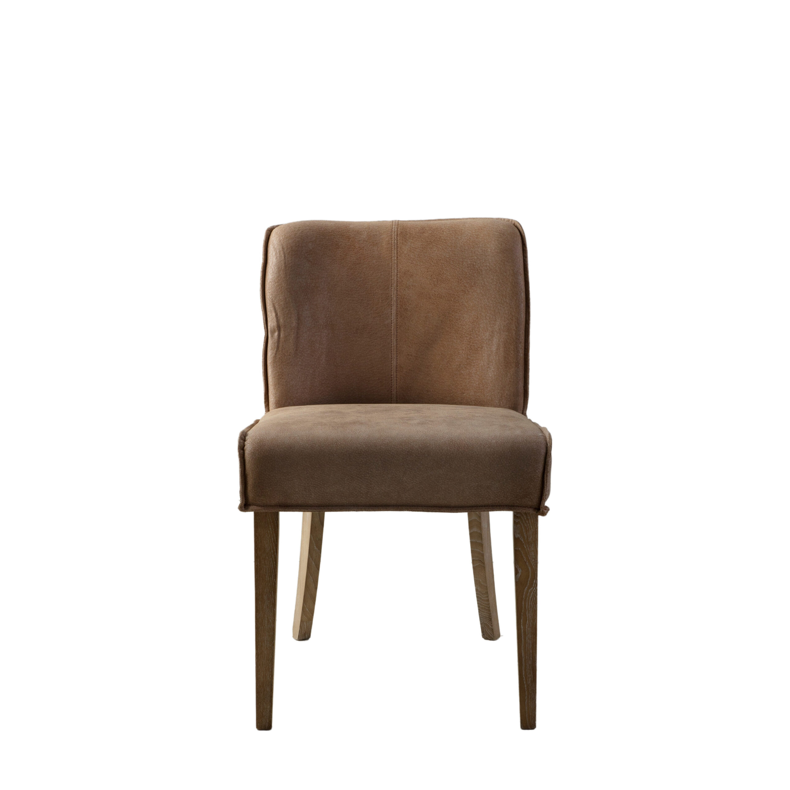 Whitby Brown Leather Dining Chairs - Set of 2 Chairs - Image 4
