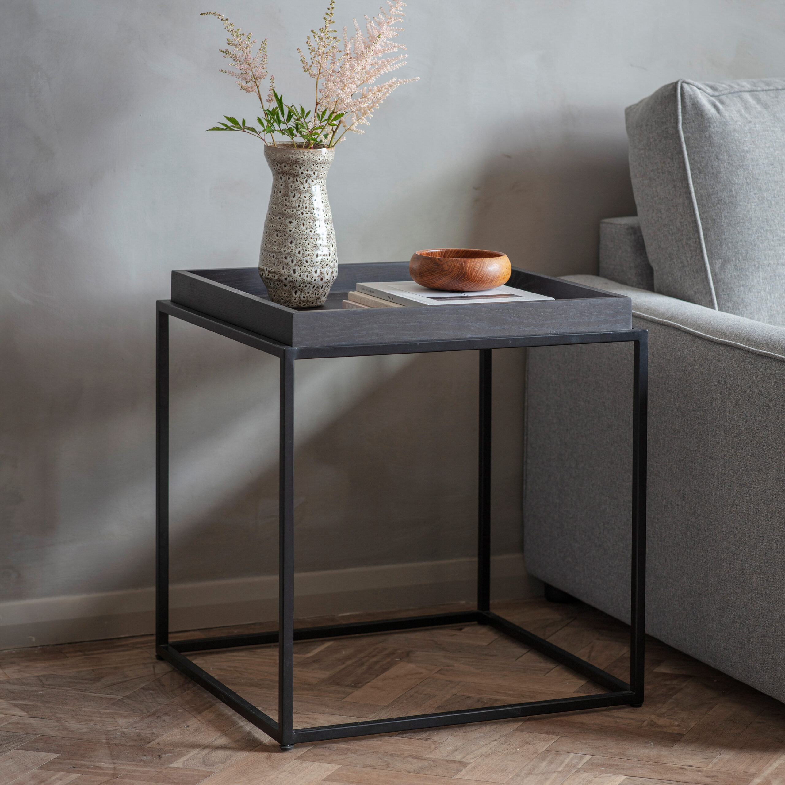 Alder Tray Side Table Black