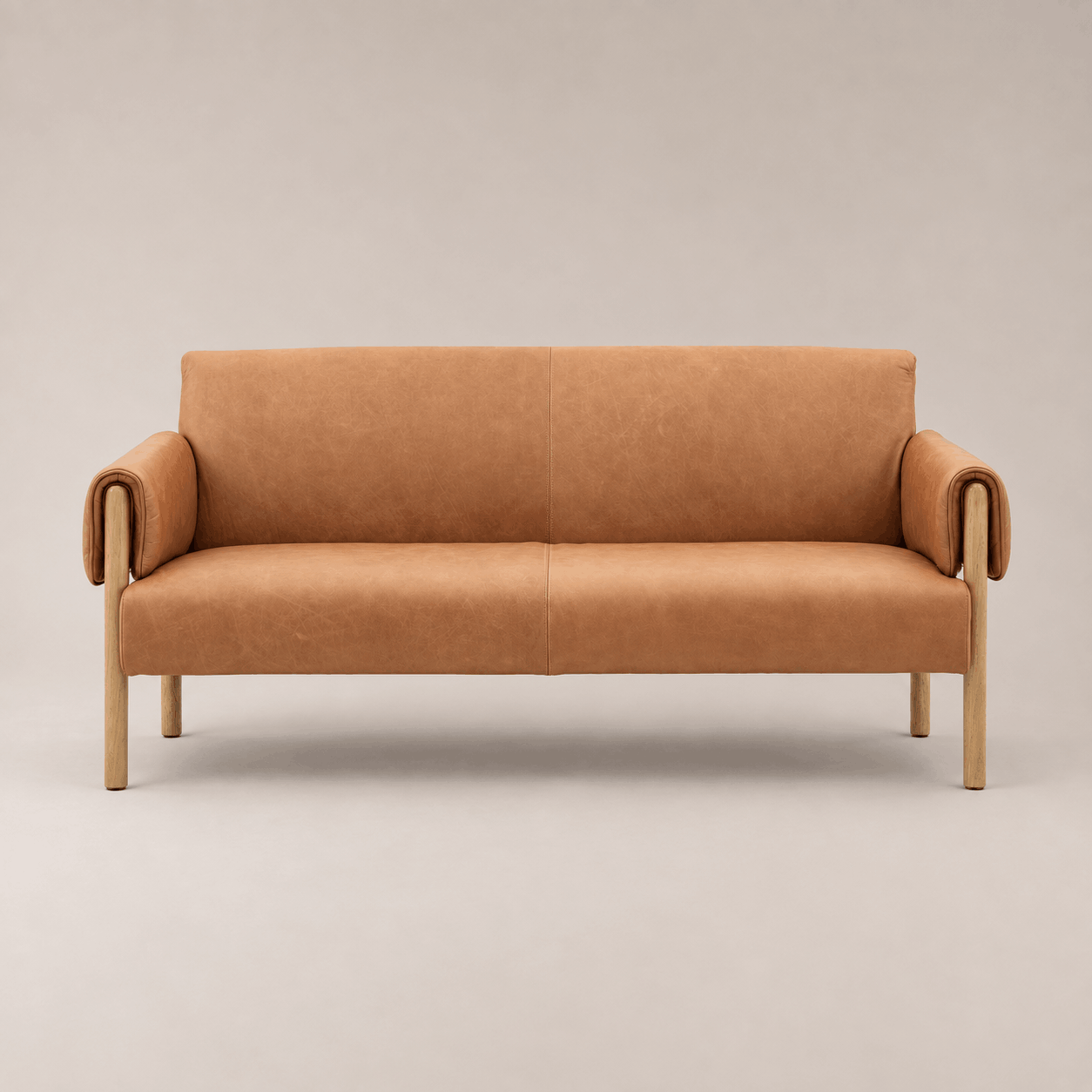Straven 2 Seater Sofa Brown Leather