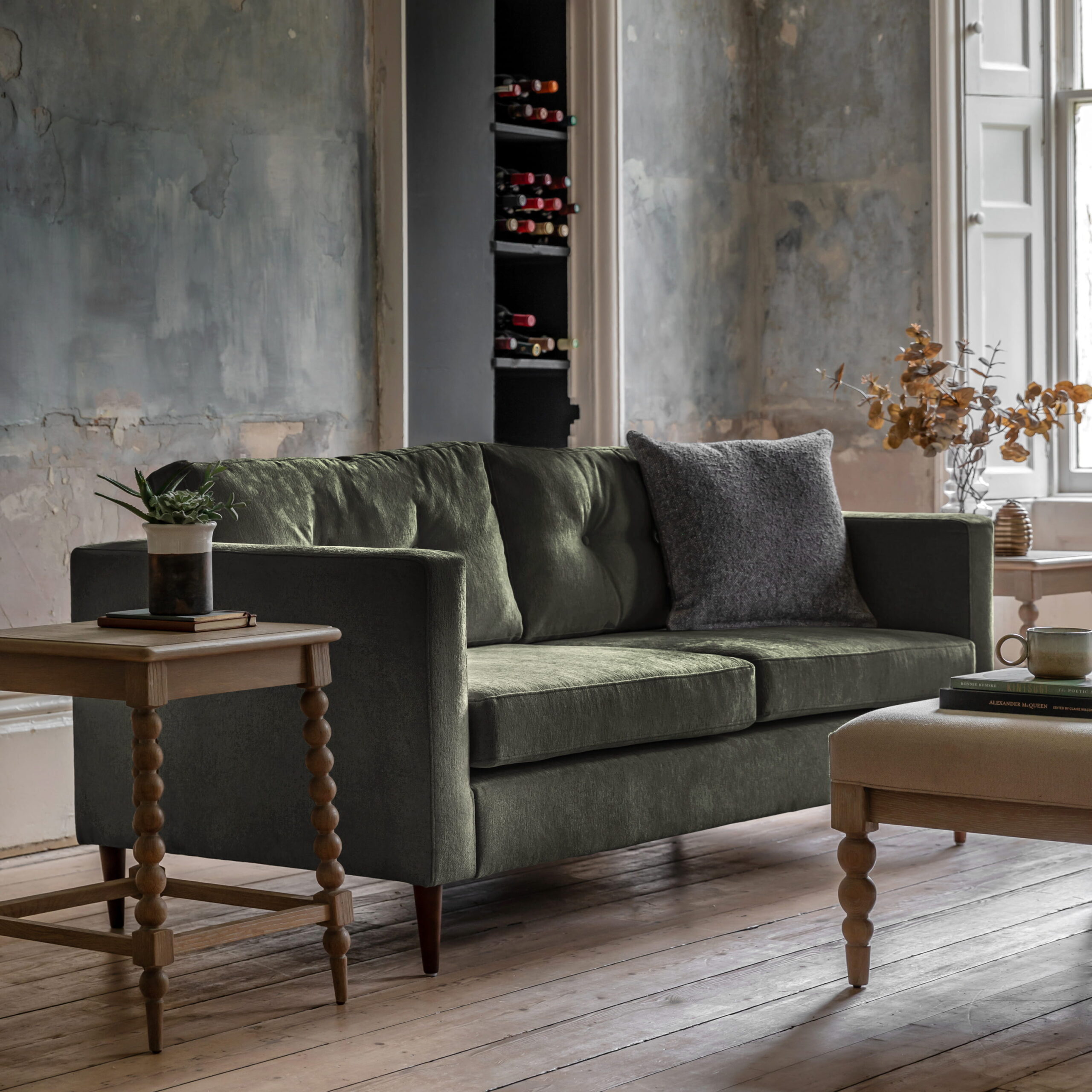 Wrenwell 2 Seater Sofa Forest Green - Image 5