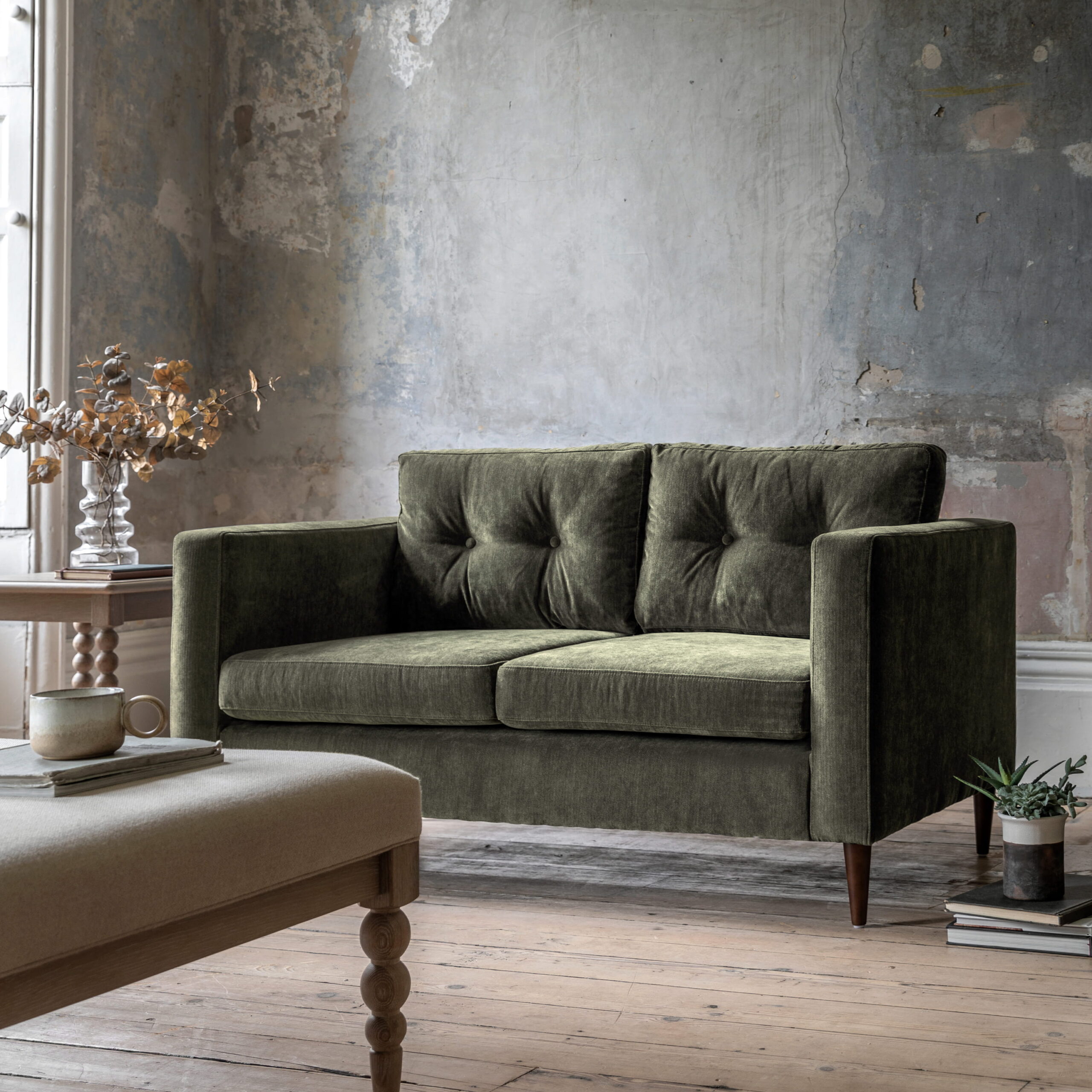 Wrenwell 2 Seater Sofa Forest Green - Image 2