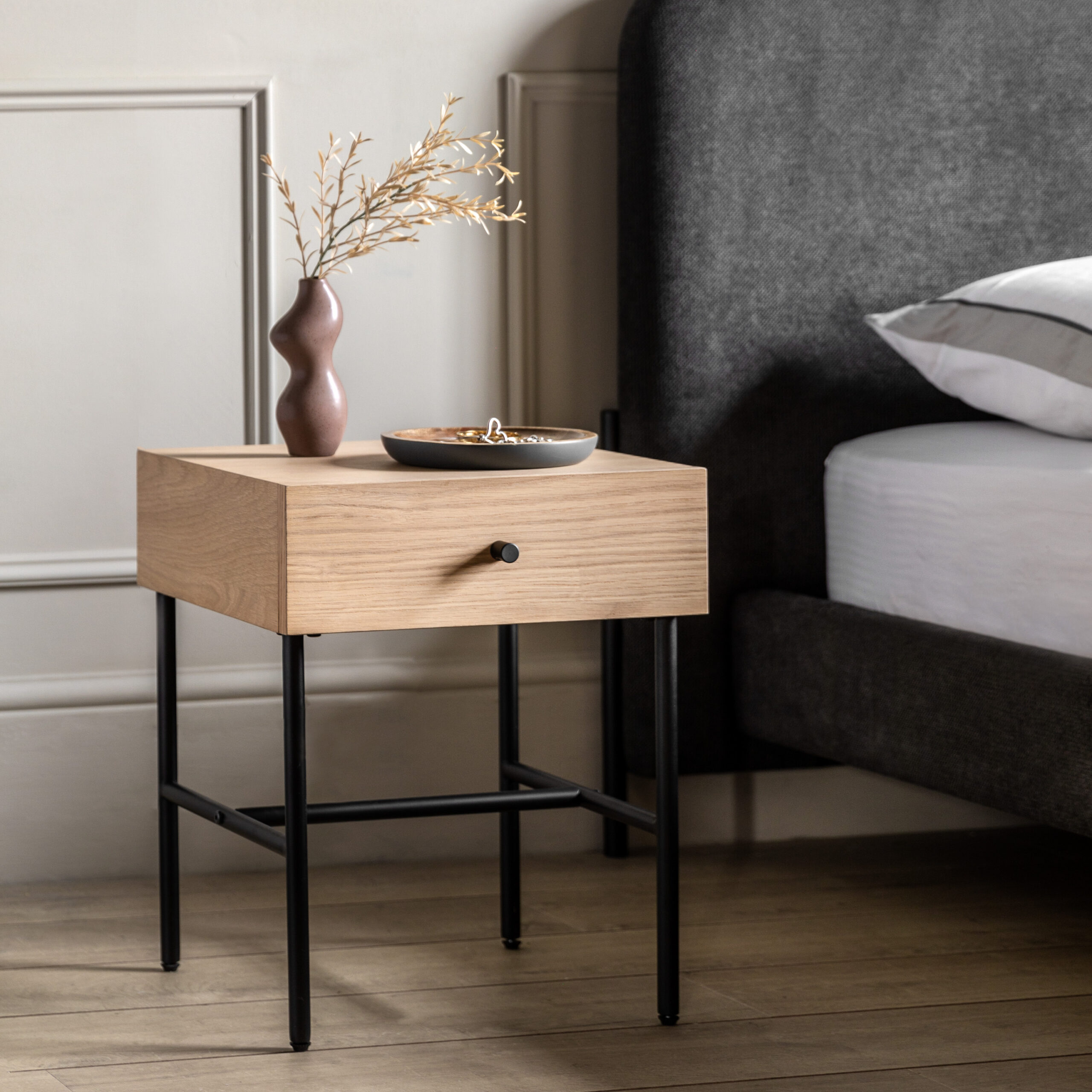 Wyndham 1 Drawer Bedside Table