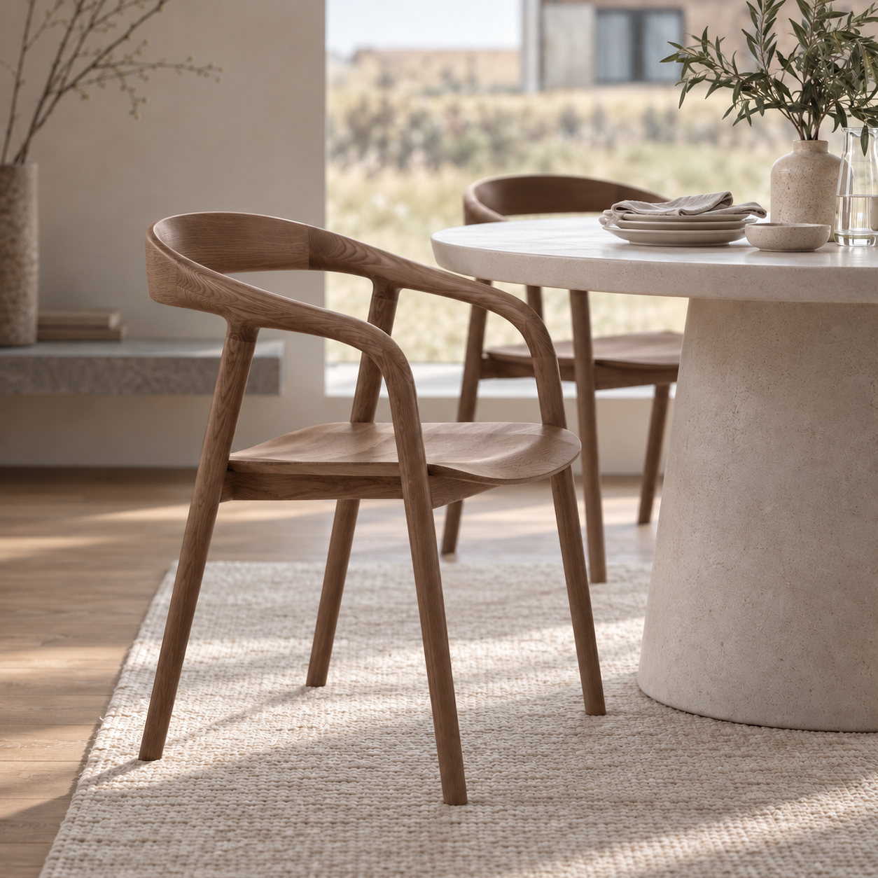 Toledo Walnut Dining Chairs - Set of 2 Chairs