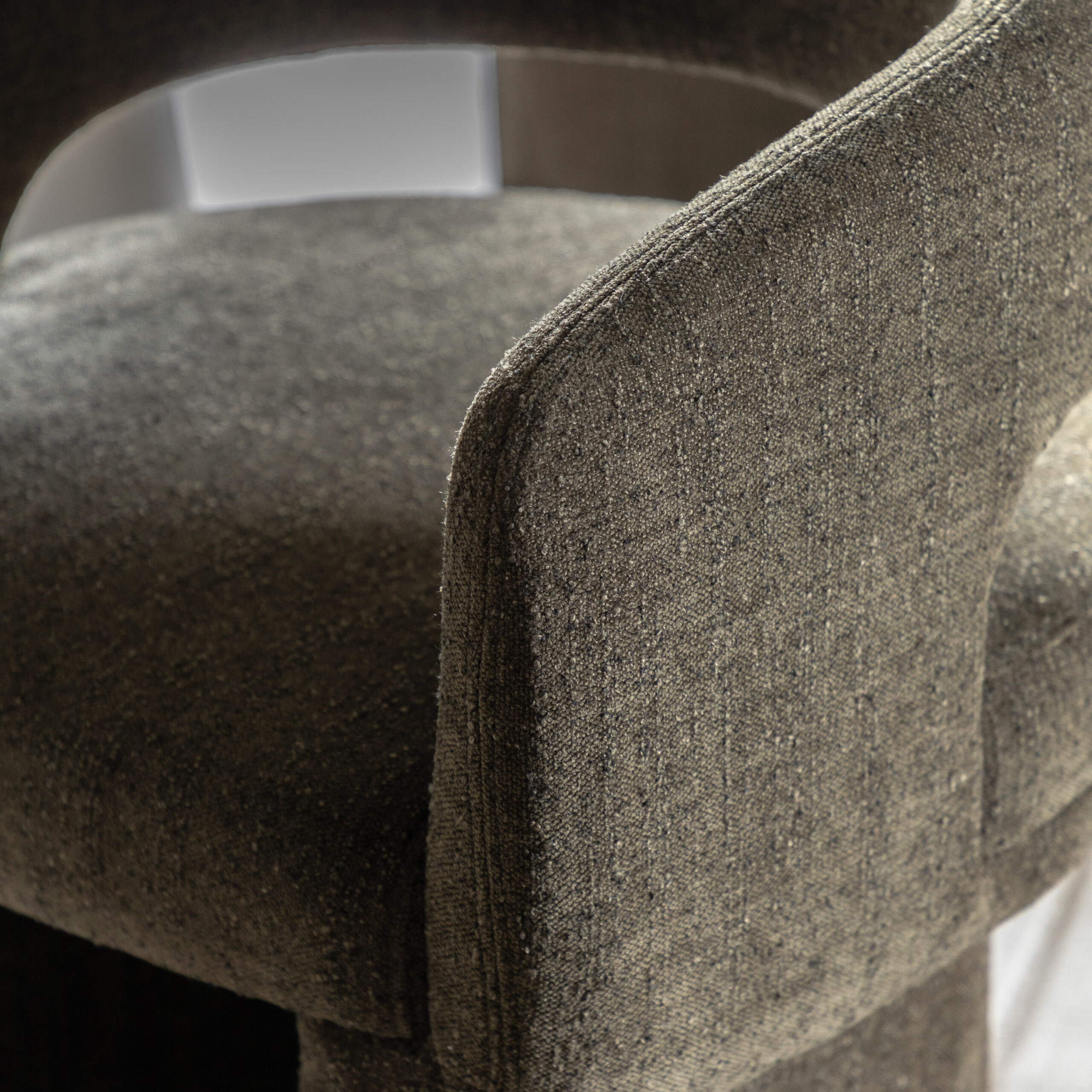 Chelsea Green Boucle Dining Chair - Image 2