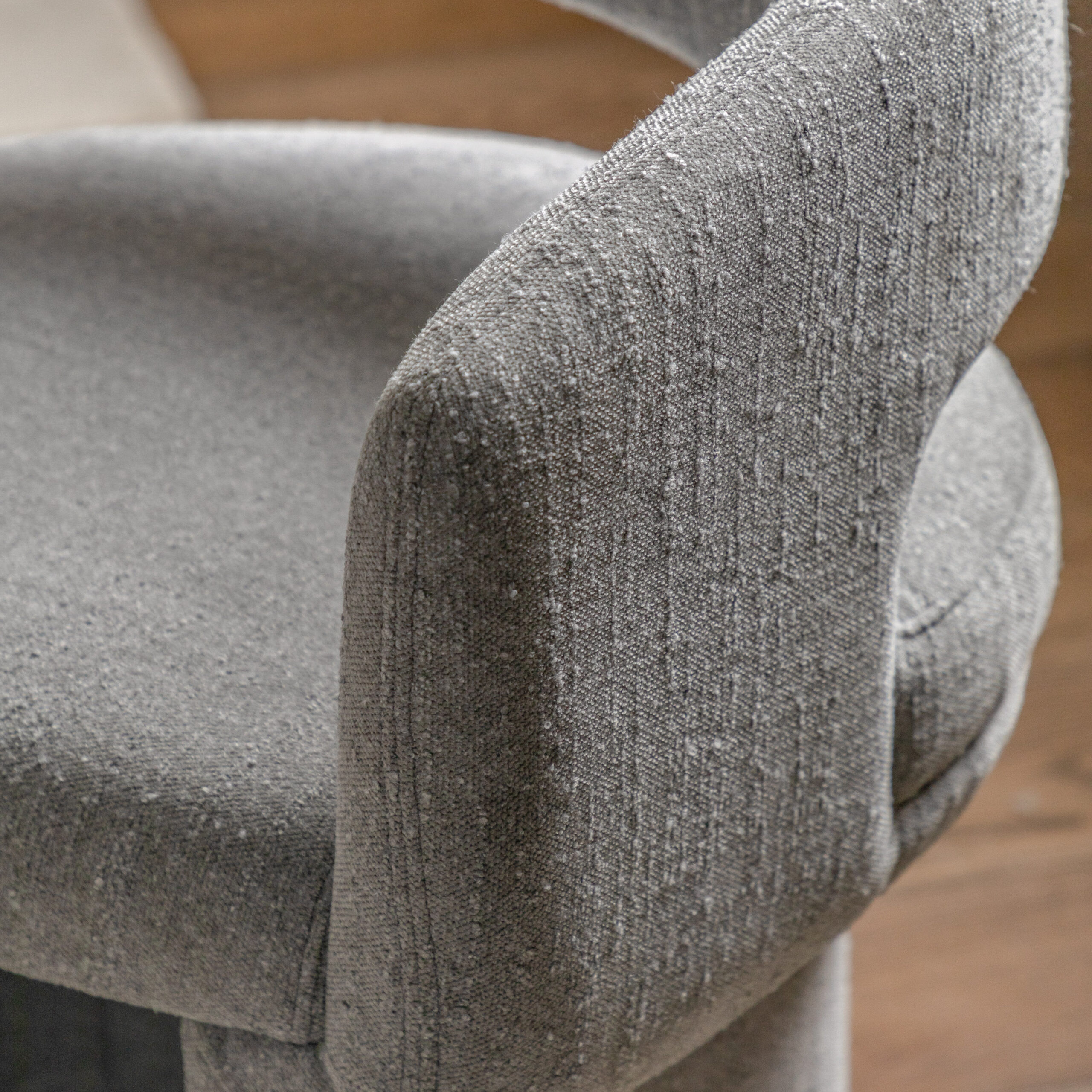 Chelsea Grey Boucle Dining Chair - Image 2